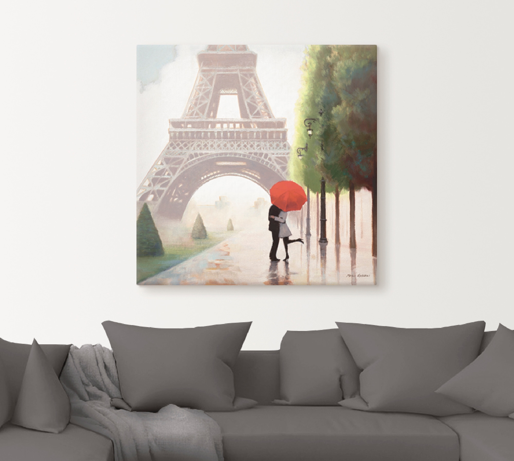 Artland Wandbild »Paris Romanze II«, Gebäude, (1 St.), als Leinwandbild, Poster, Wandaufkleber in verschied. Größen