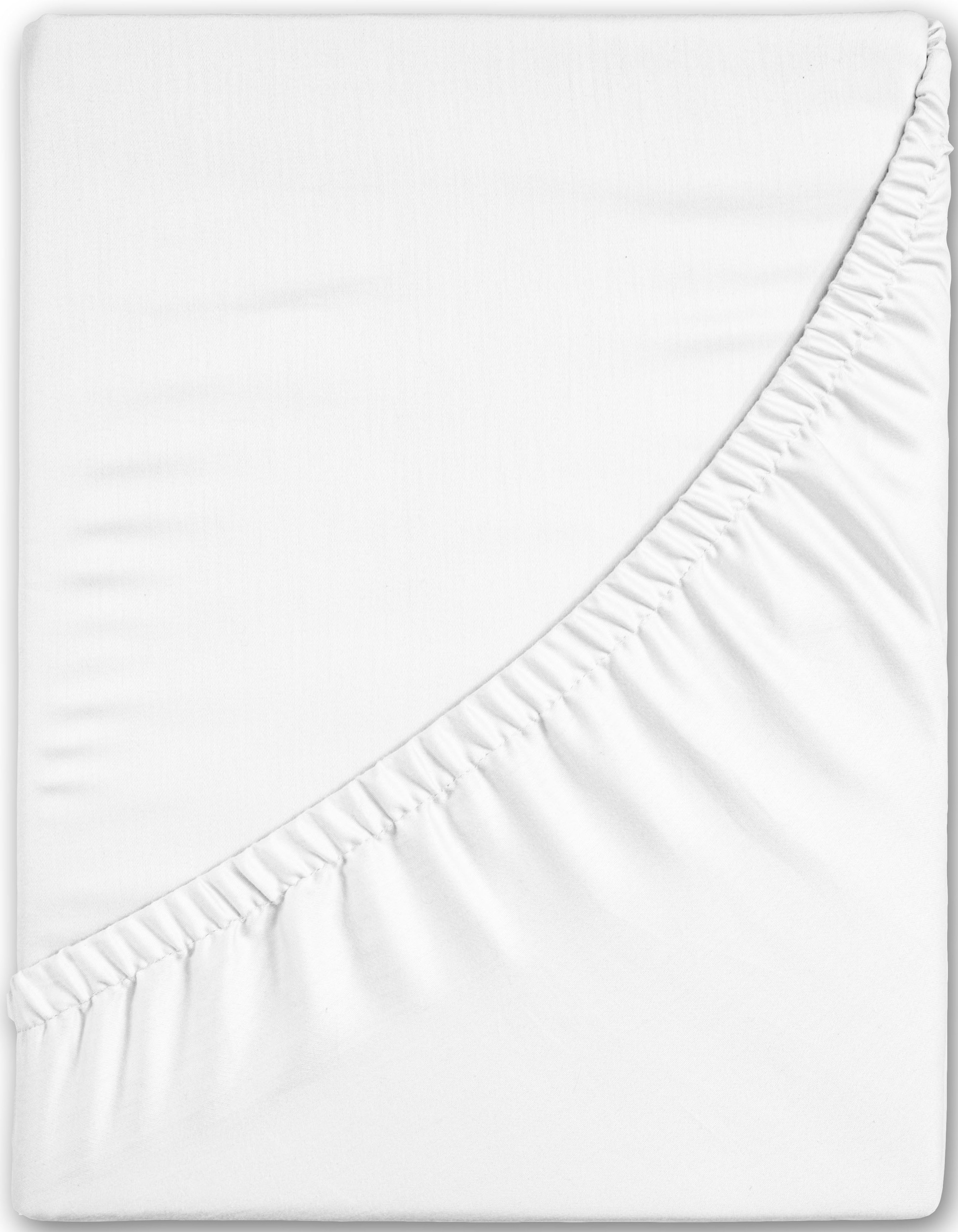 good morning "Renforcé Good Morning" 100% Baumwolle, Renforcé, Rundumgummi, bis 25 cm höhe, 80x200, Weiß