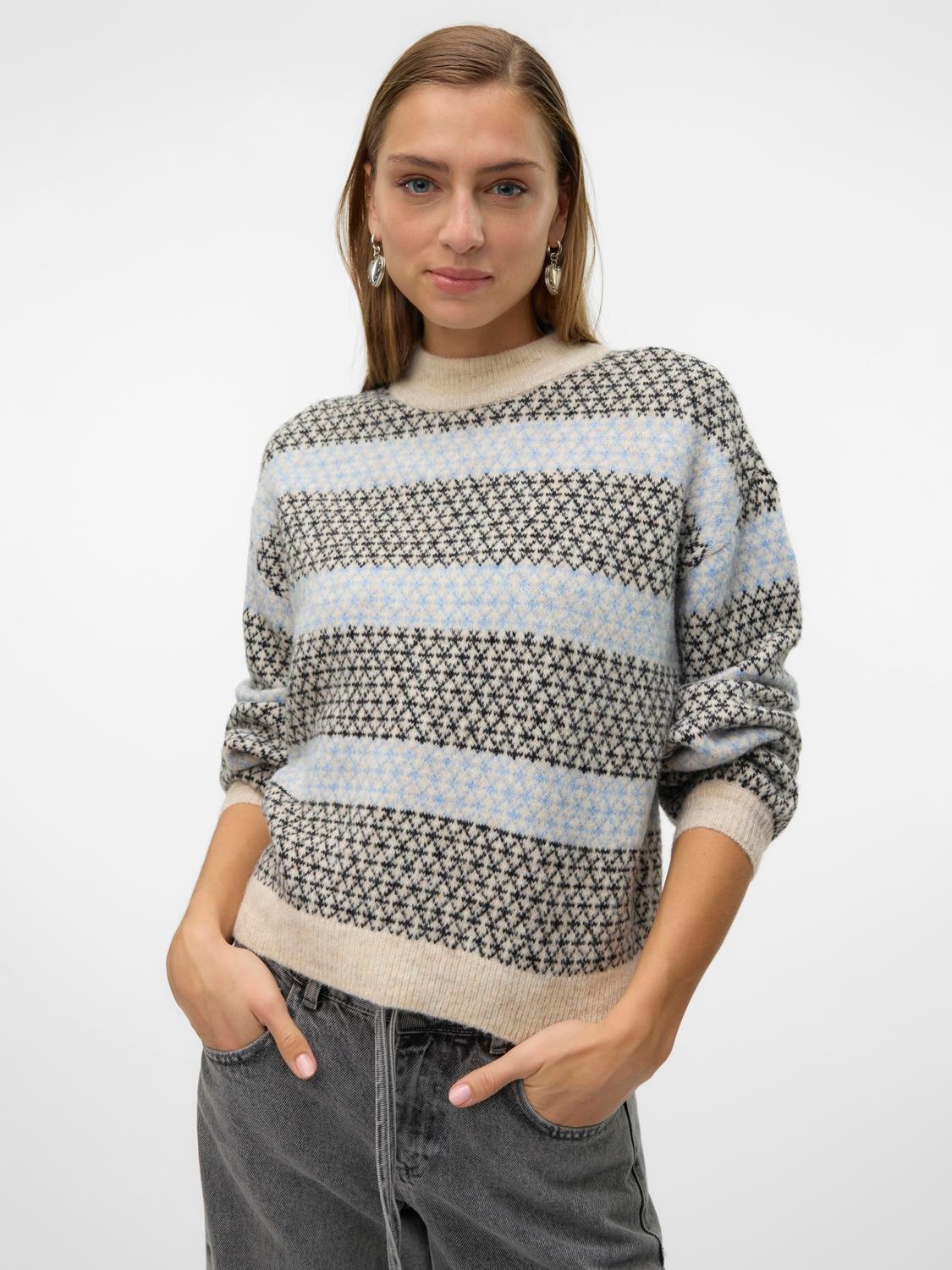 Vero Moda Strickpullover "VMTRIXIE LS HIGHNECK PULLOVER GA BOO", mit Strick günstig online kaufen