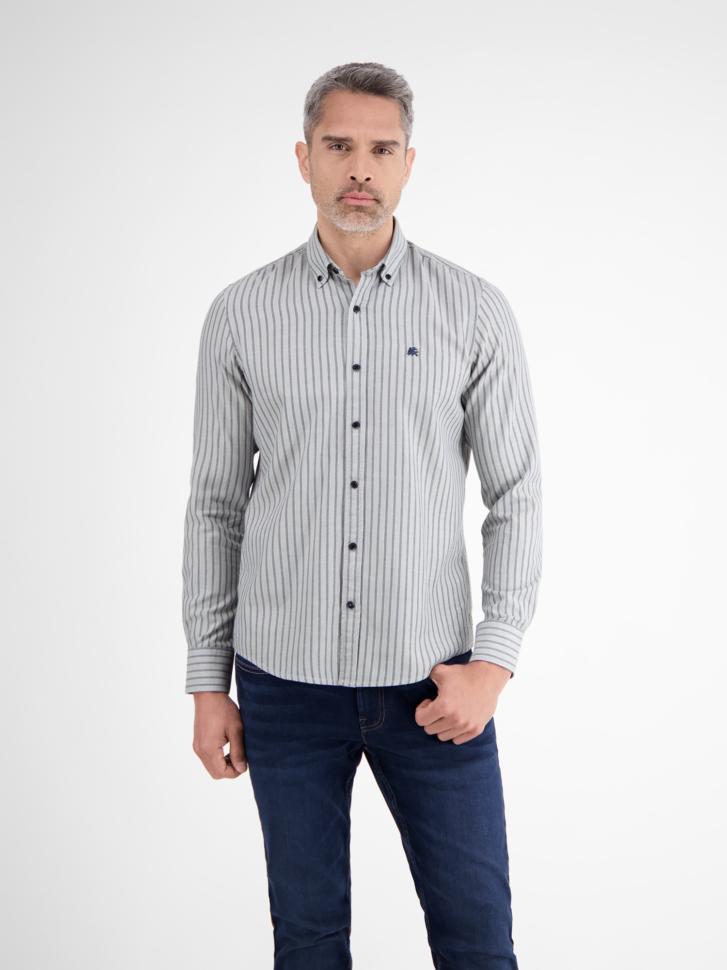 LERROS Langarmhemd "LERROS Gestreiftes Herren Langarmhemd" günstig online kaufen