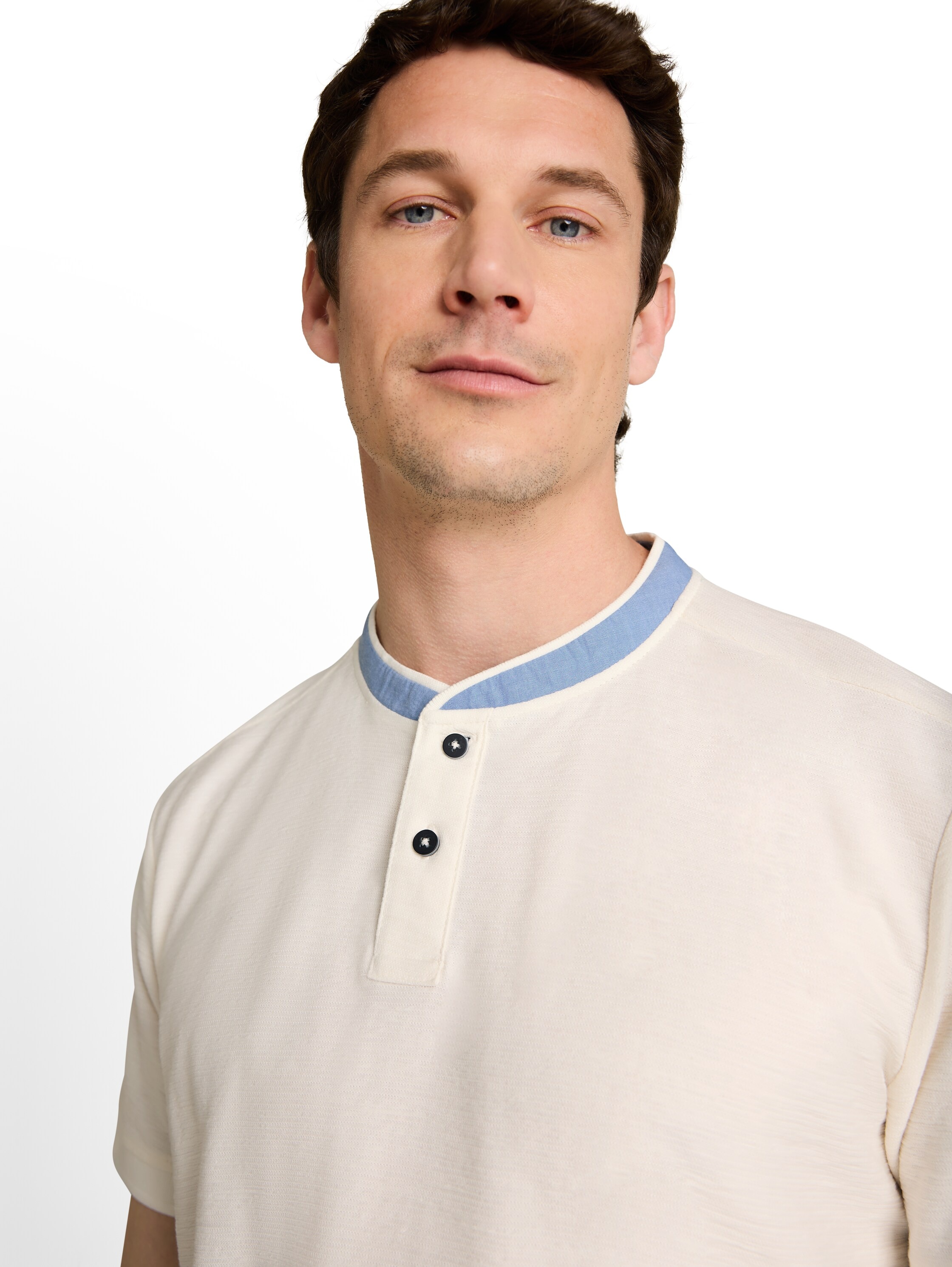 TOM TAILOR Kurzarmshirt mit kurzer Knopfleiste