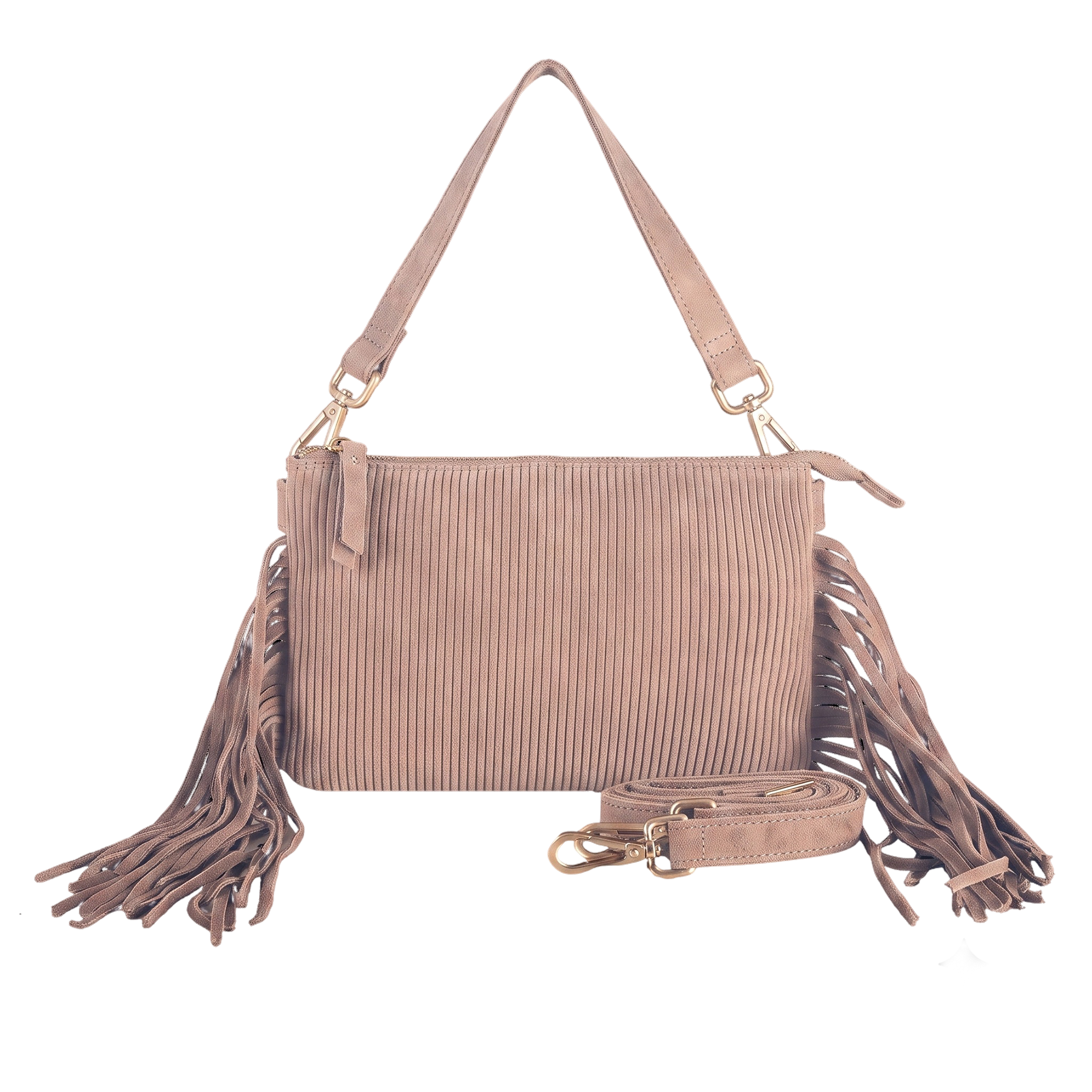 HARBOUR 2nd Handtasche "Tallulah" Damen Henkeltasche, Umhängetasche mit modischen Fransen