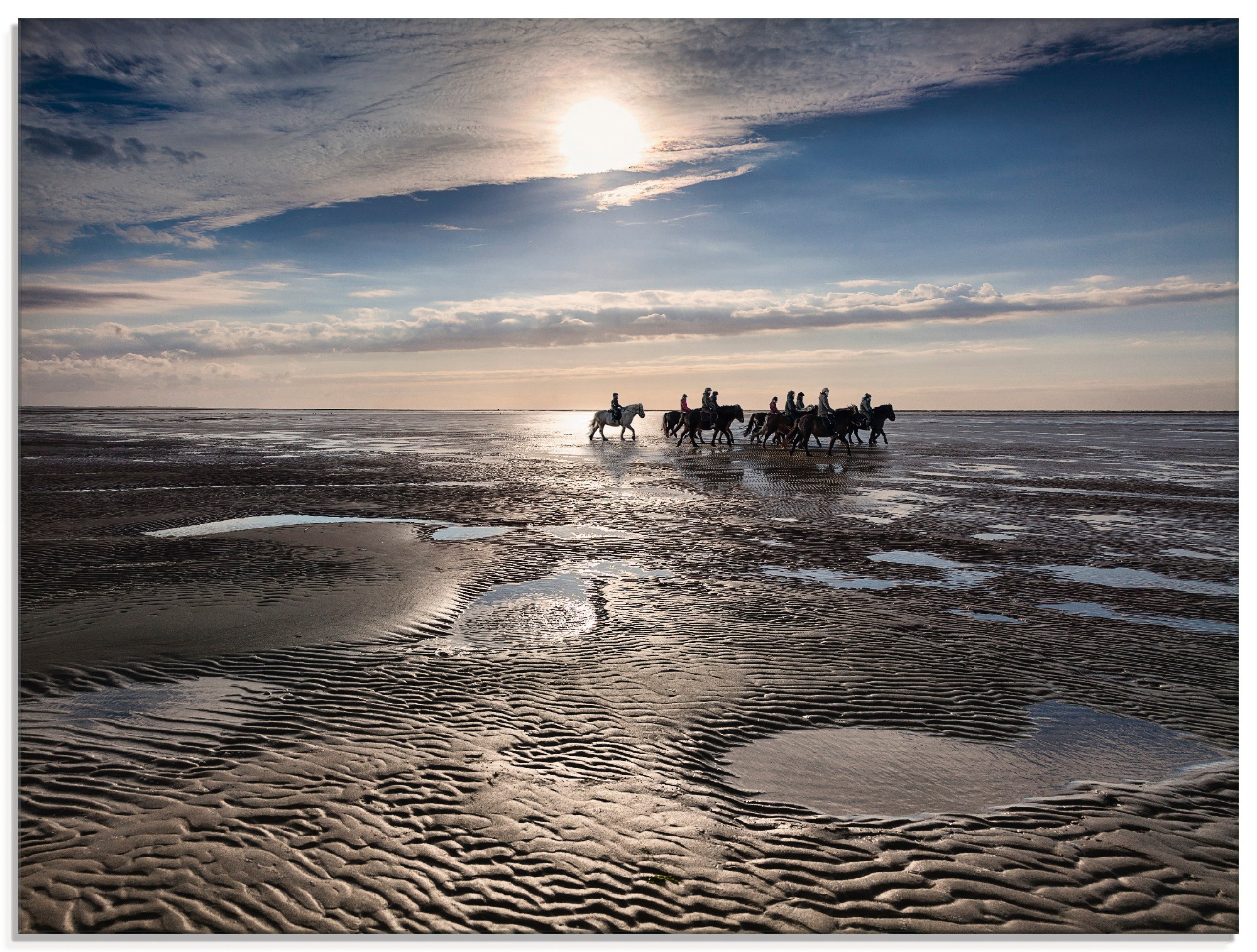 Artland Glasbild "Freiheit am Meer" Strand 1 Stk. tlg. in verschiedenen Größen