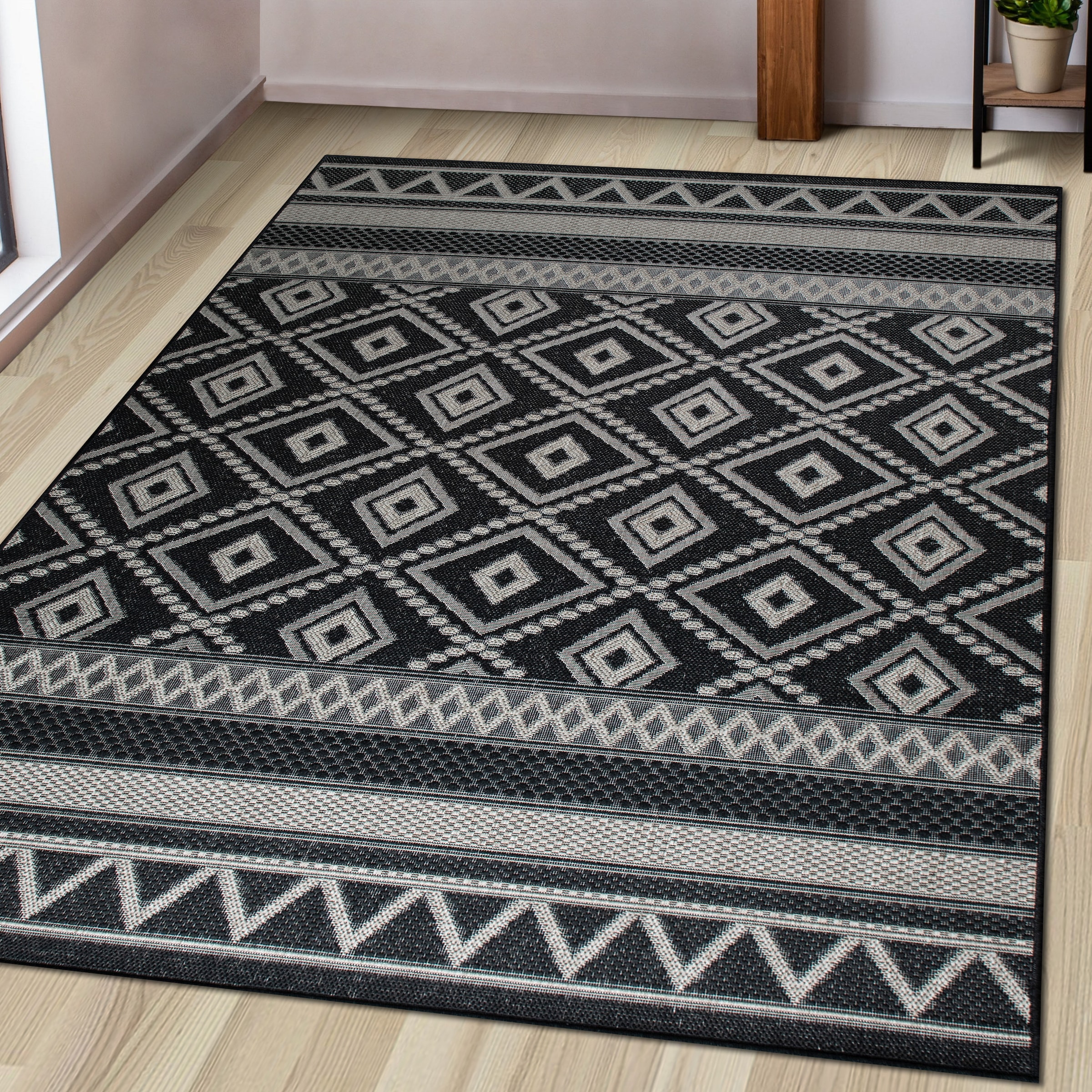 my home Teppich »Toronto auch als Läufer erhältlich«, rechteckig, 3 mm Höhe, In- und Outdoor geeignet, Sisal-Optik, Wetterfest & UV-beständig, Boho