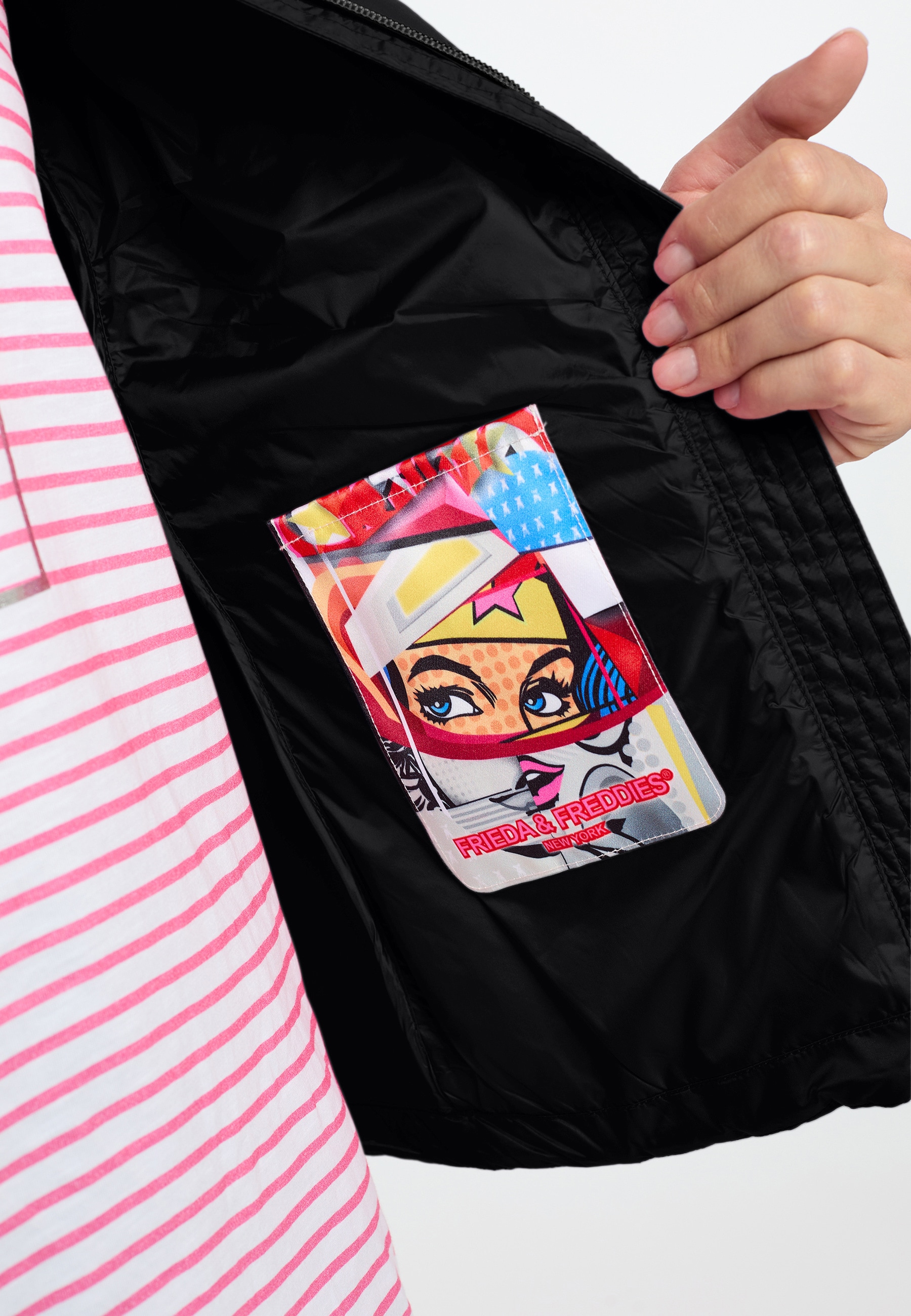 Frieda & Freddies Collegejacke »Fake Down Jacket / New Genius«