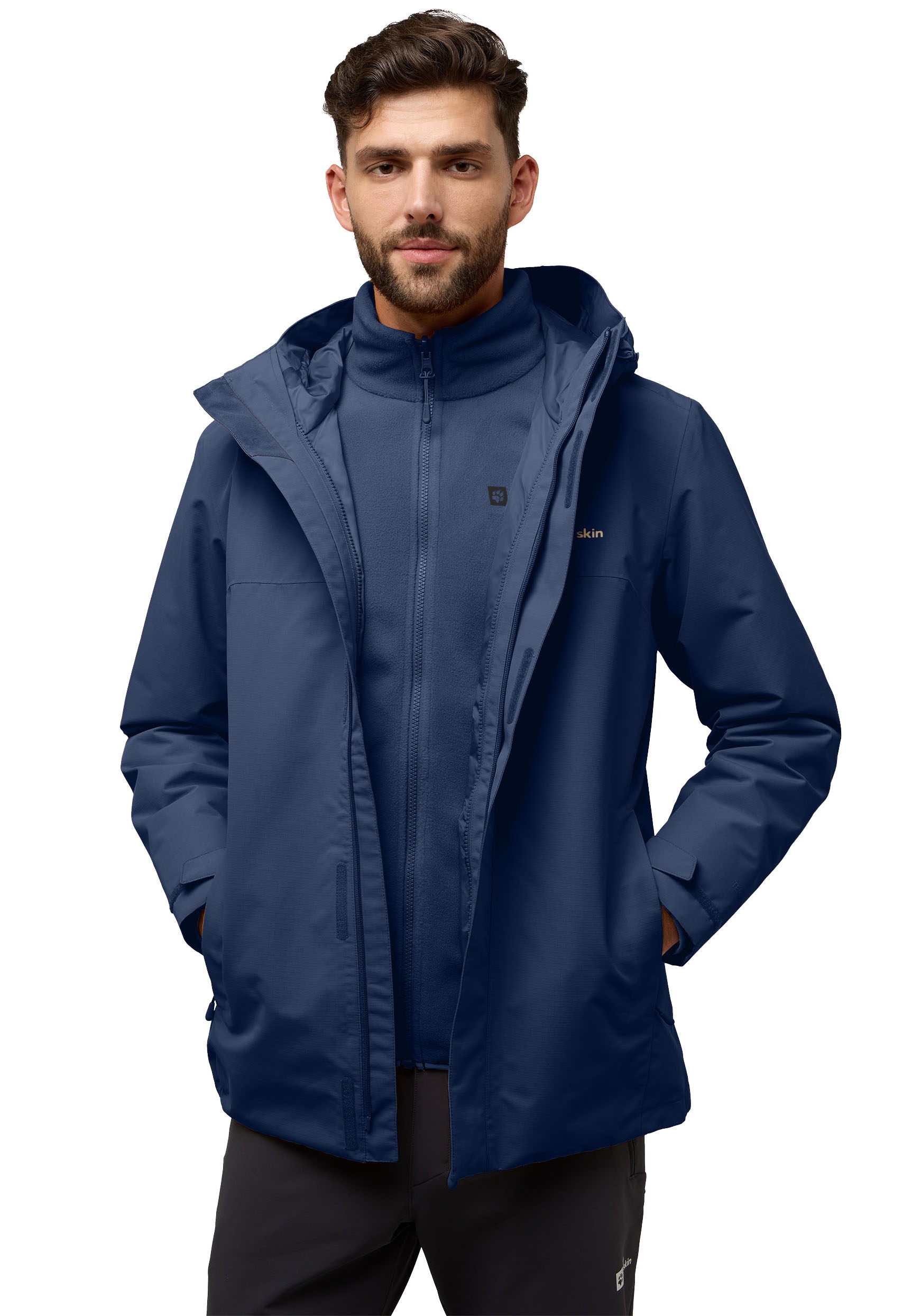 Jack Wolfskin Funktionsjacke »ALTENBERG 3IN1«, mit Kapuze