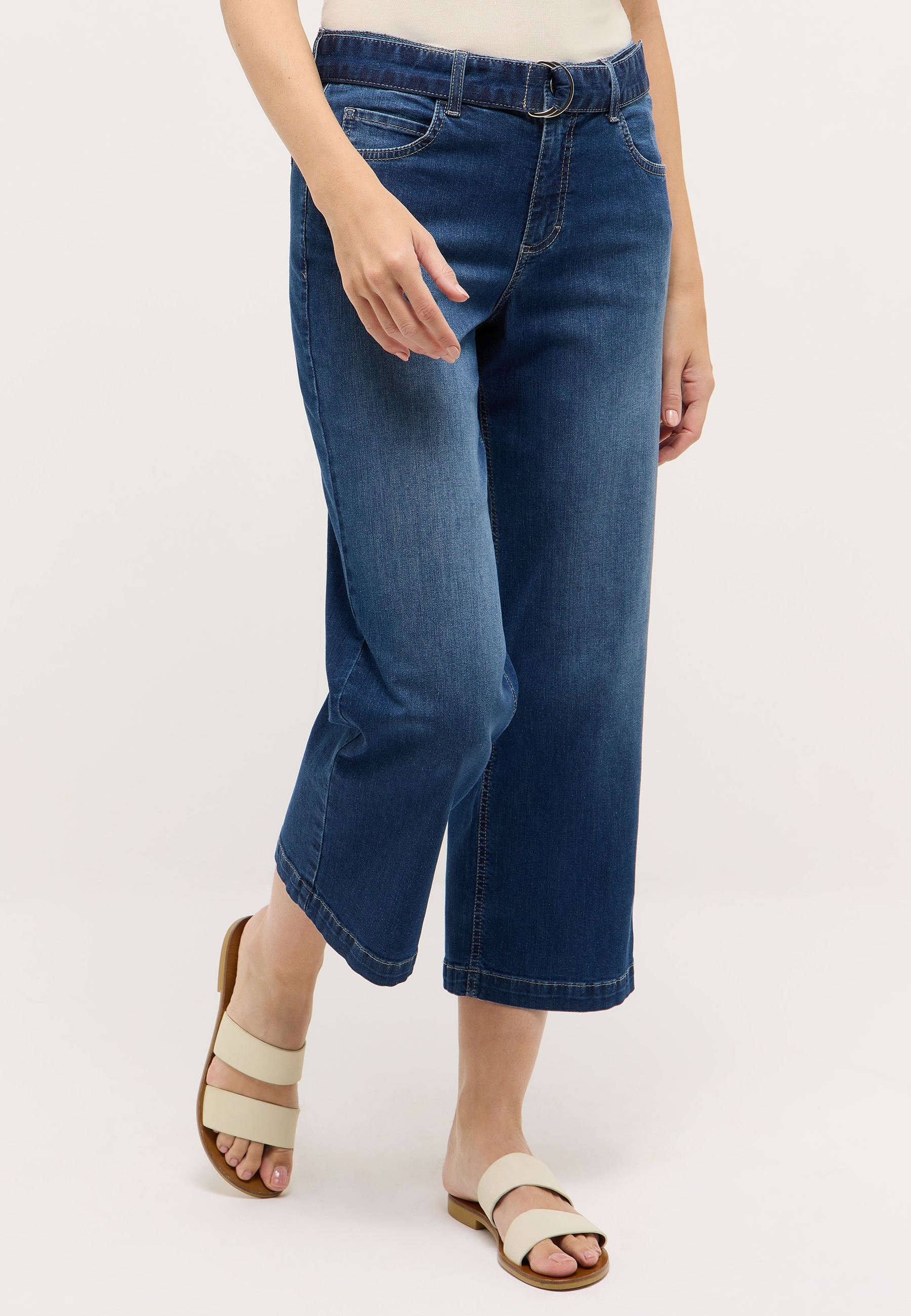 ANGELS 7/8-Jeans "Linn City" Culotte im Relaxed Fit, mit Gürtel günstig online kaufen