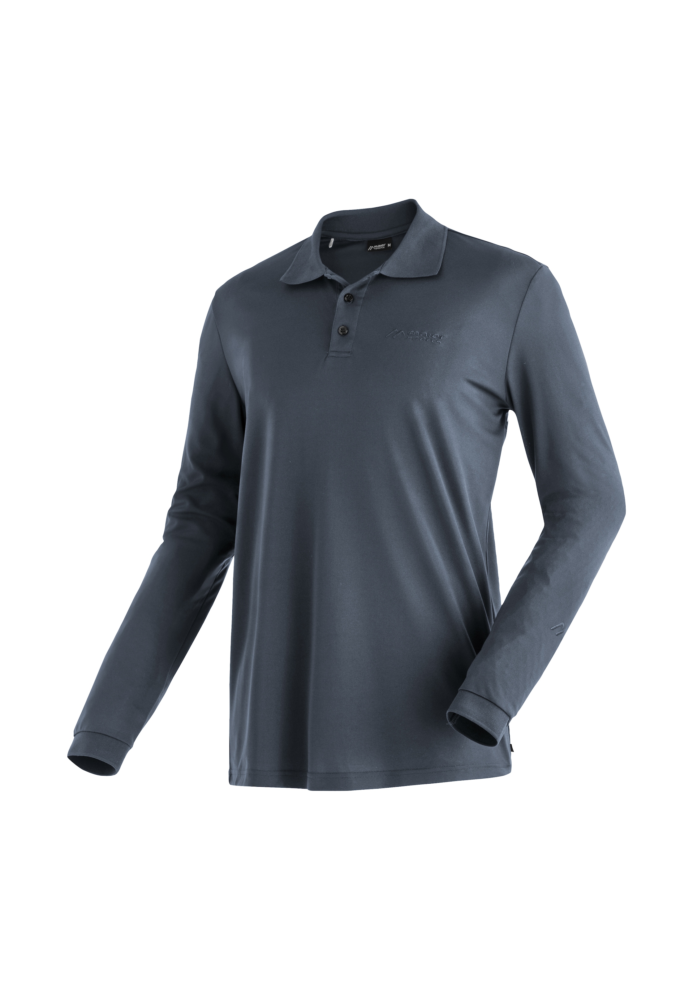 Maier Sports Poloshirt »Ulrich L/S«, Herren Langarmshirt mit Hemdkragen