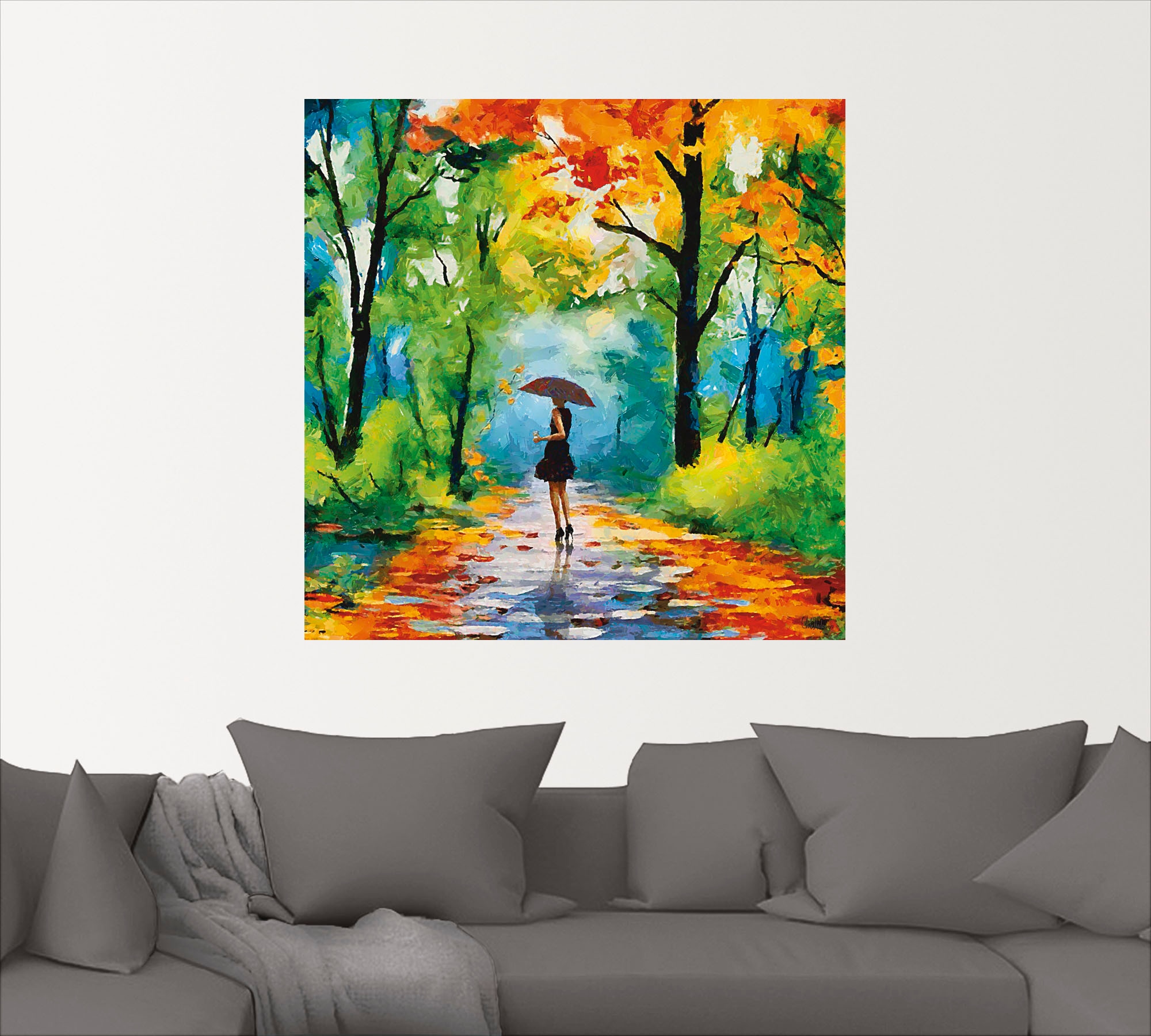 Artland Wandbild »Herbstlicher Spaziergang im Park«, Vier Jahreszeiten  Bilder, (1 St.), als Alubild, Leinwandbild, Wandaufkleber oder Poster in  versch. Größen bestellen | BAUR | Poster