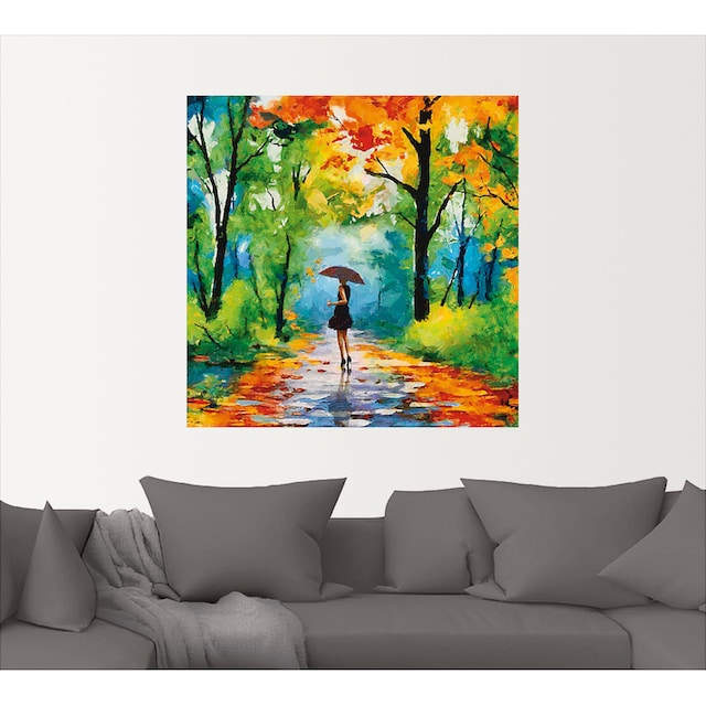 Artland Wandbild »Herbstlicher Spaziergang im Park«, Vier Jahreszeiten  Bilder, (1 St.), als Alubild, Leinwandbild, Wandaufkleber oder Poster in  versch. Größen bestellen | BAUR