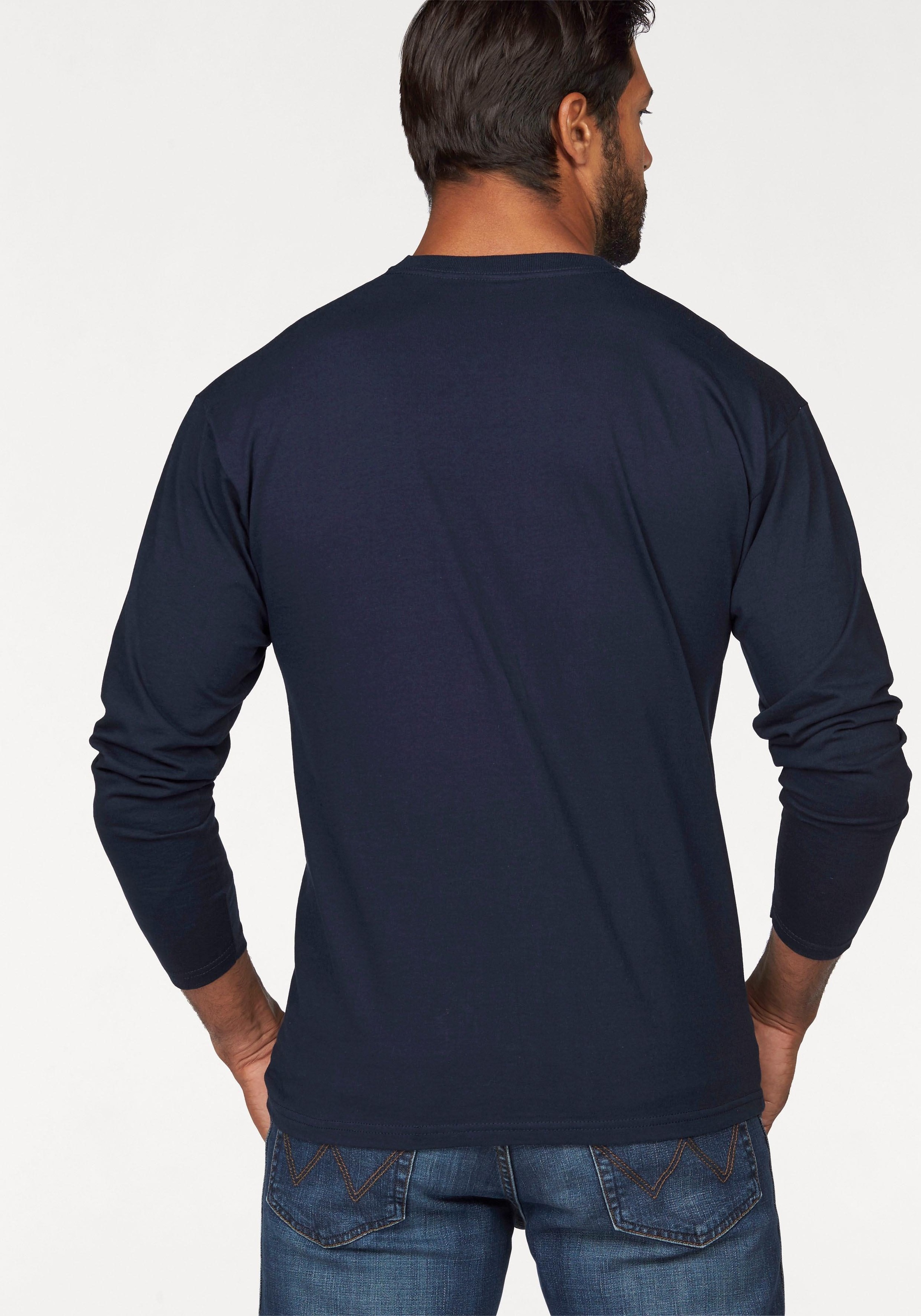 Thumbnail - Fruit of the Loom Langarmshirt Packung, 2 Stk. aus reiner Baumwolle, 2-er Pack