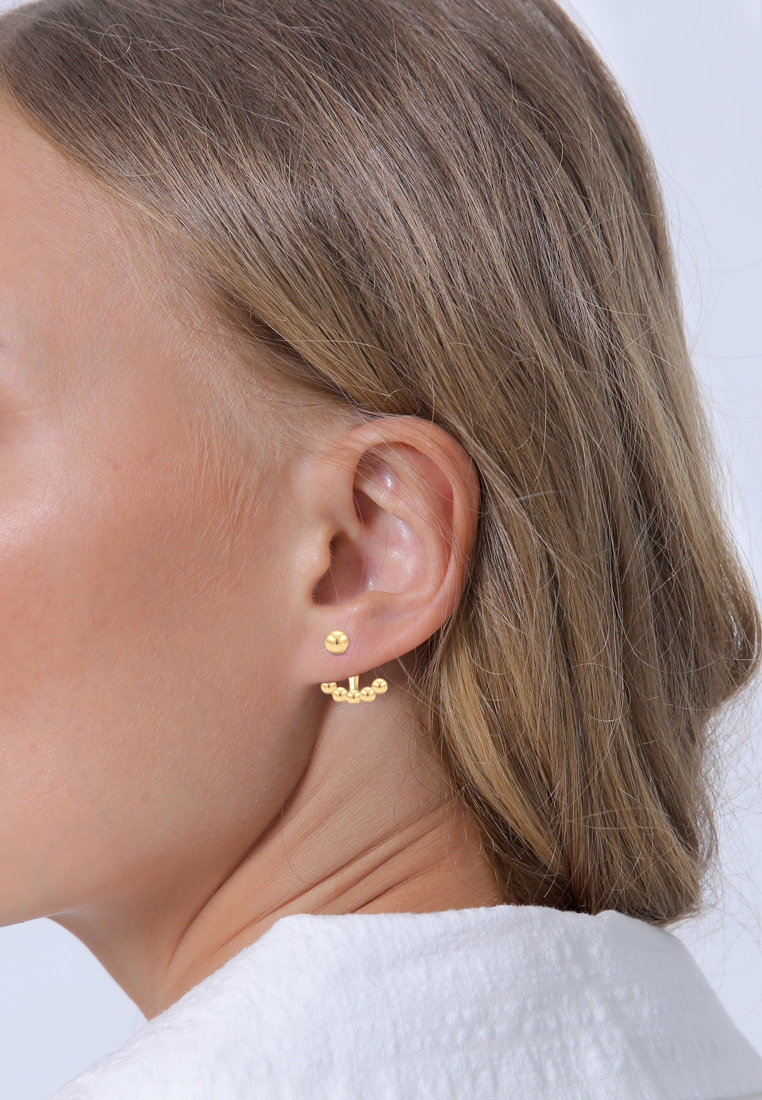 Elli Paar Ohrhänger »Stecker Ear Jackets mit Kugeln 925 Silber«