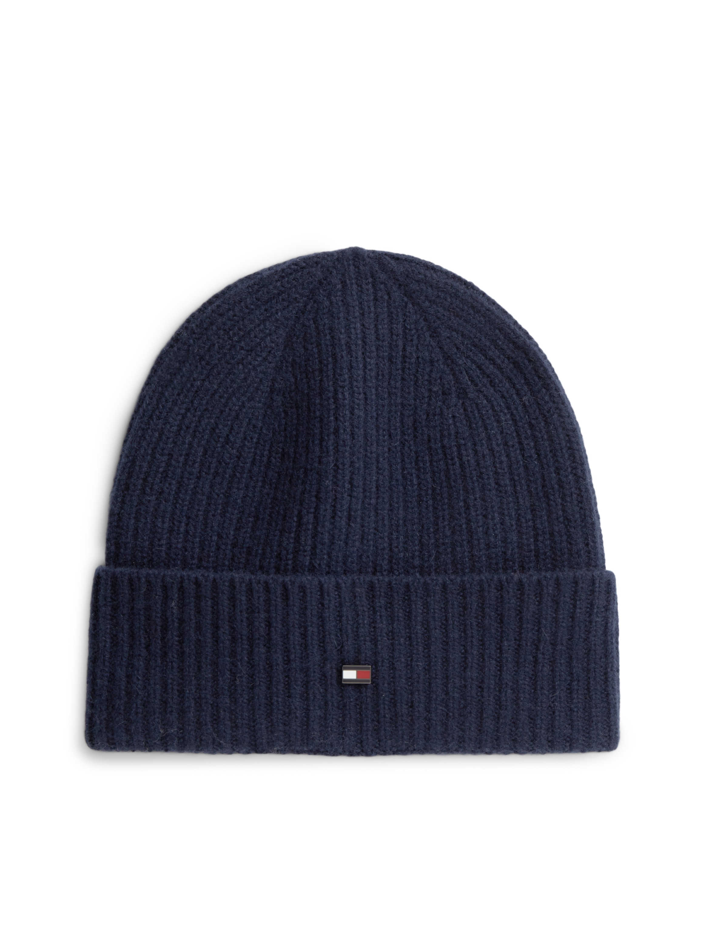 Tommy Hilfiger Strickmütze "FLAG CASHMERE BEANIE" One size mit Markenlogo