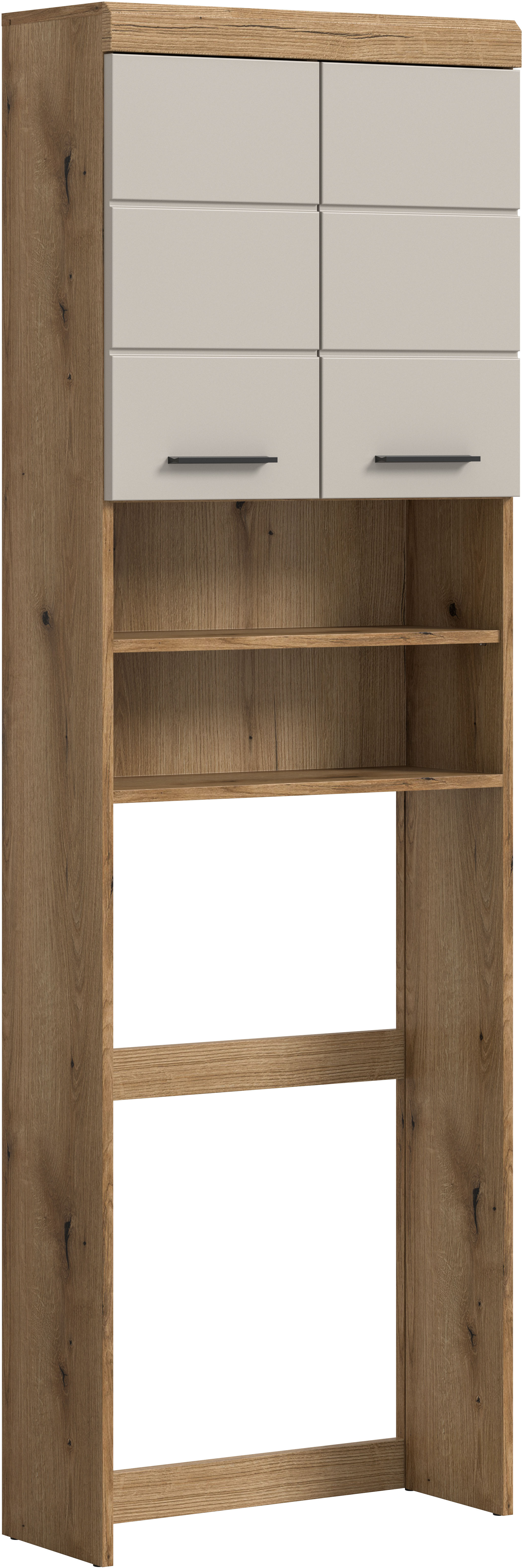 welltime "SIENA, Breite 63cm, für Waschmaschine & Trockner, 2 Türen, MDF-Front" TOPSELLER, in verschiedenen Farben, Überbauschrank, Umbauschrank, Badschrank