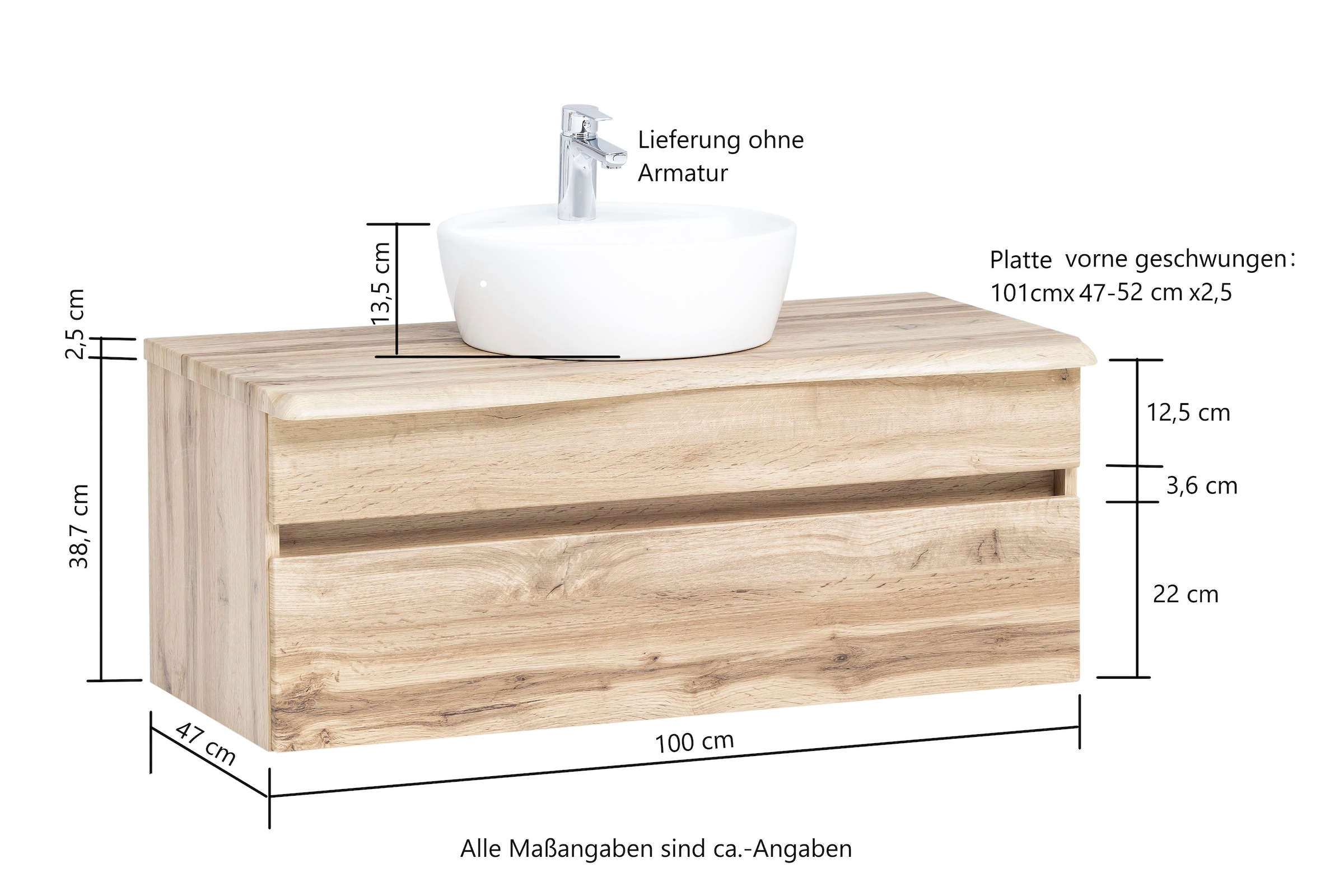 welltime Waschbeckenschrank »Lienz«
