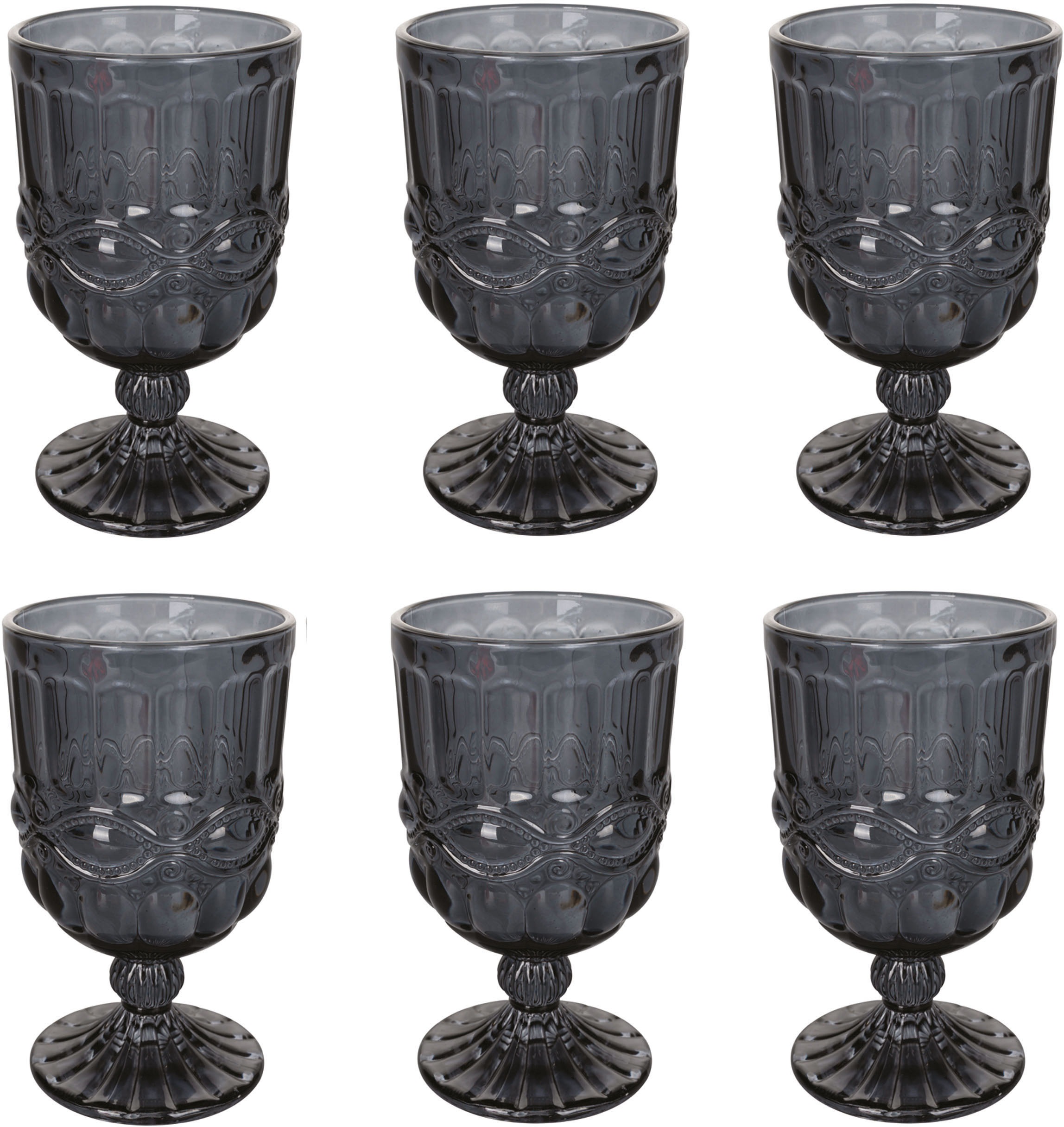 Villa d'Este Weinglas »Nobilis Grau«, (Set, 6 tlg.), Gläser-Set, 6-teilig, Inhalt 275 ml