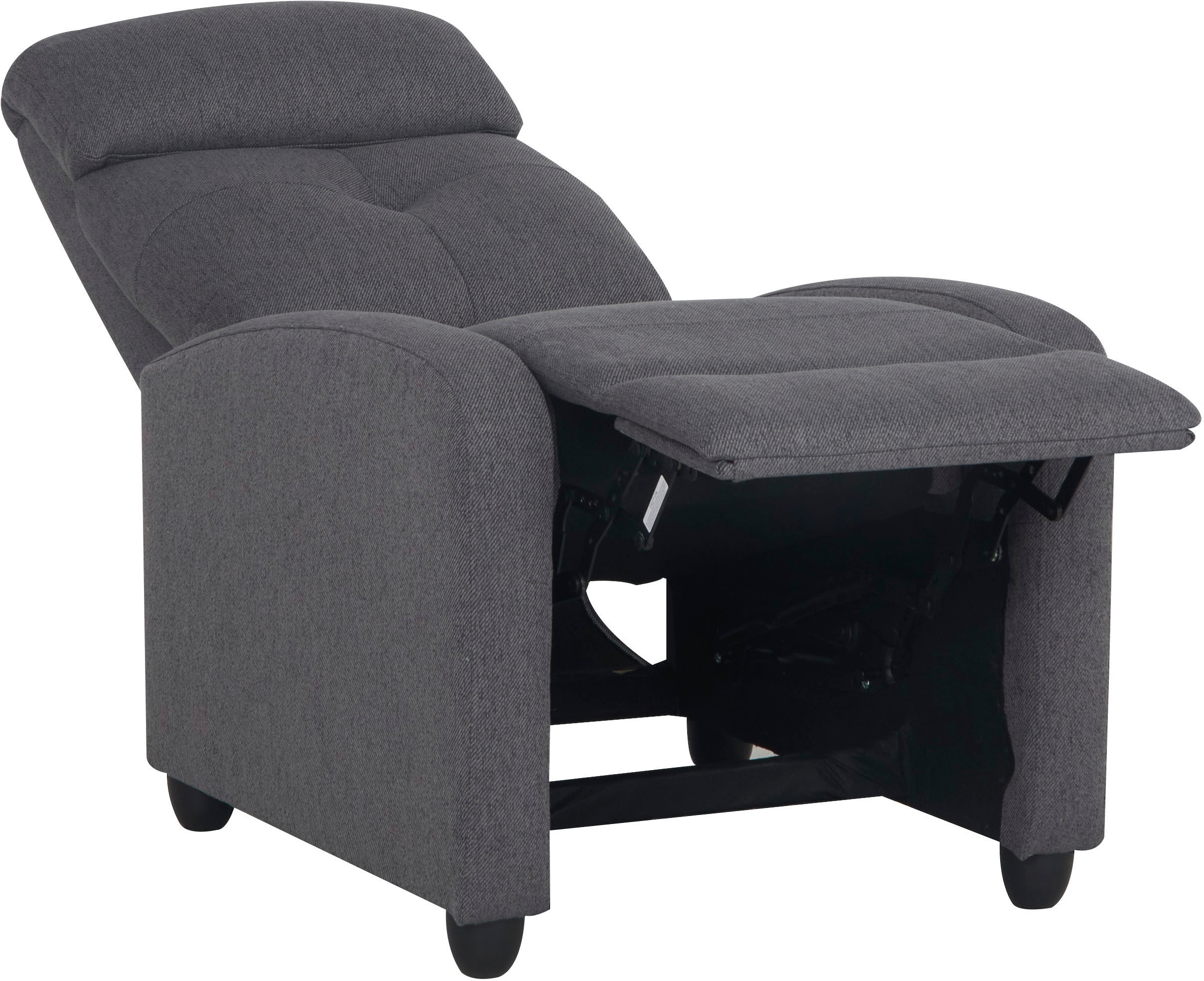 Home affaire Relaxsessel »VESOUL, TV-Sessel, Ruhesessel mit Schlaffunktion, Webstoff«, Loungesessel mit manueller Relax- und Liegefunktion (105°-135°)