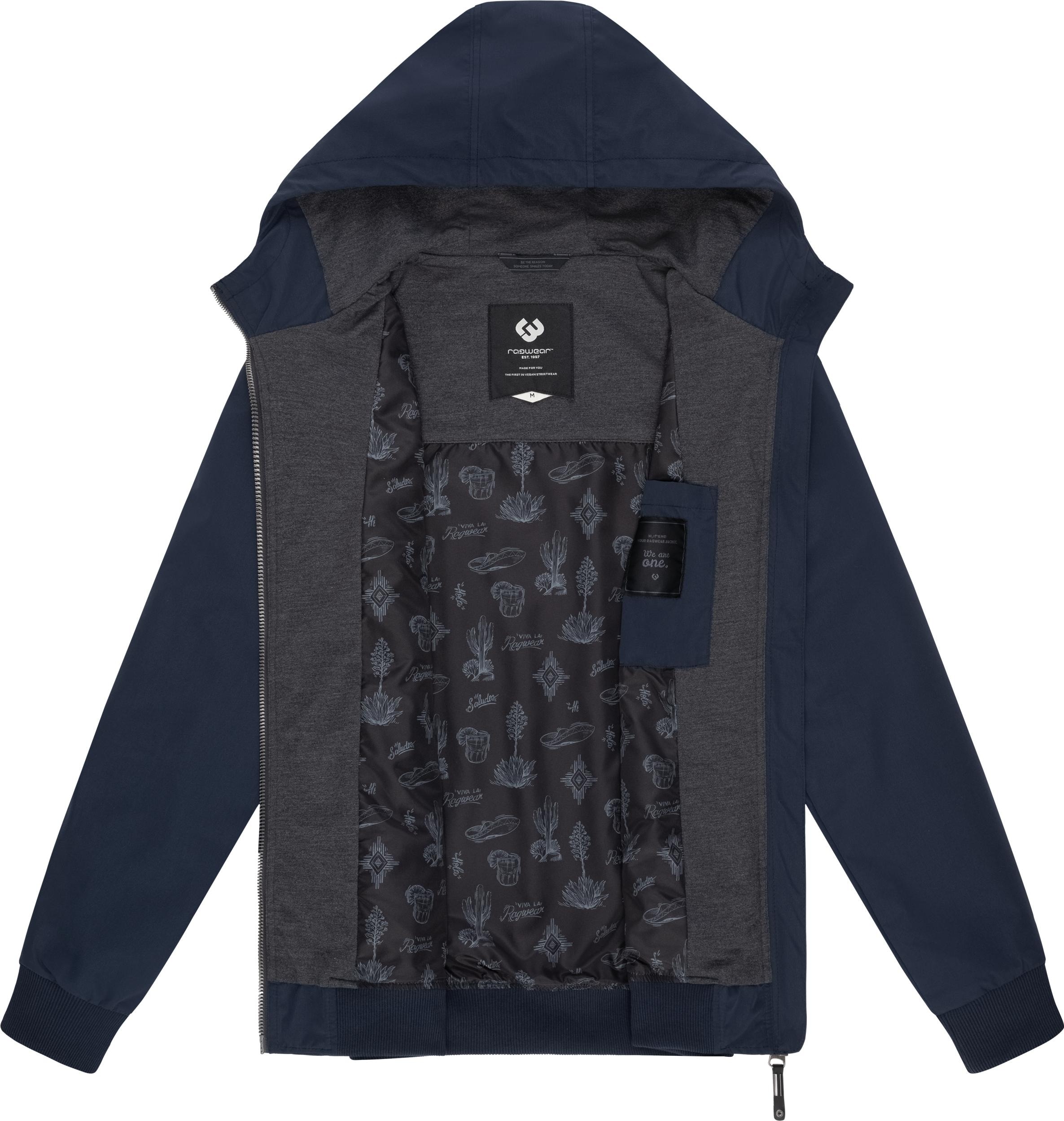 Ragwear Outdoorjacke »Perci«, mit Kapuze, Stylische Herren Übergangsjacke mit großer Kapuze