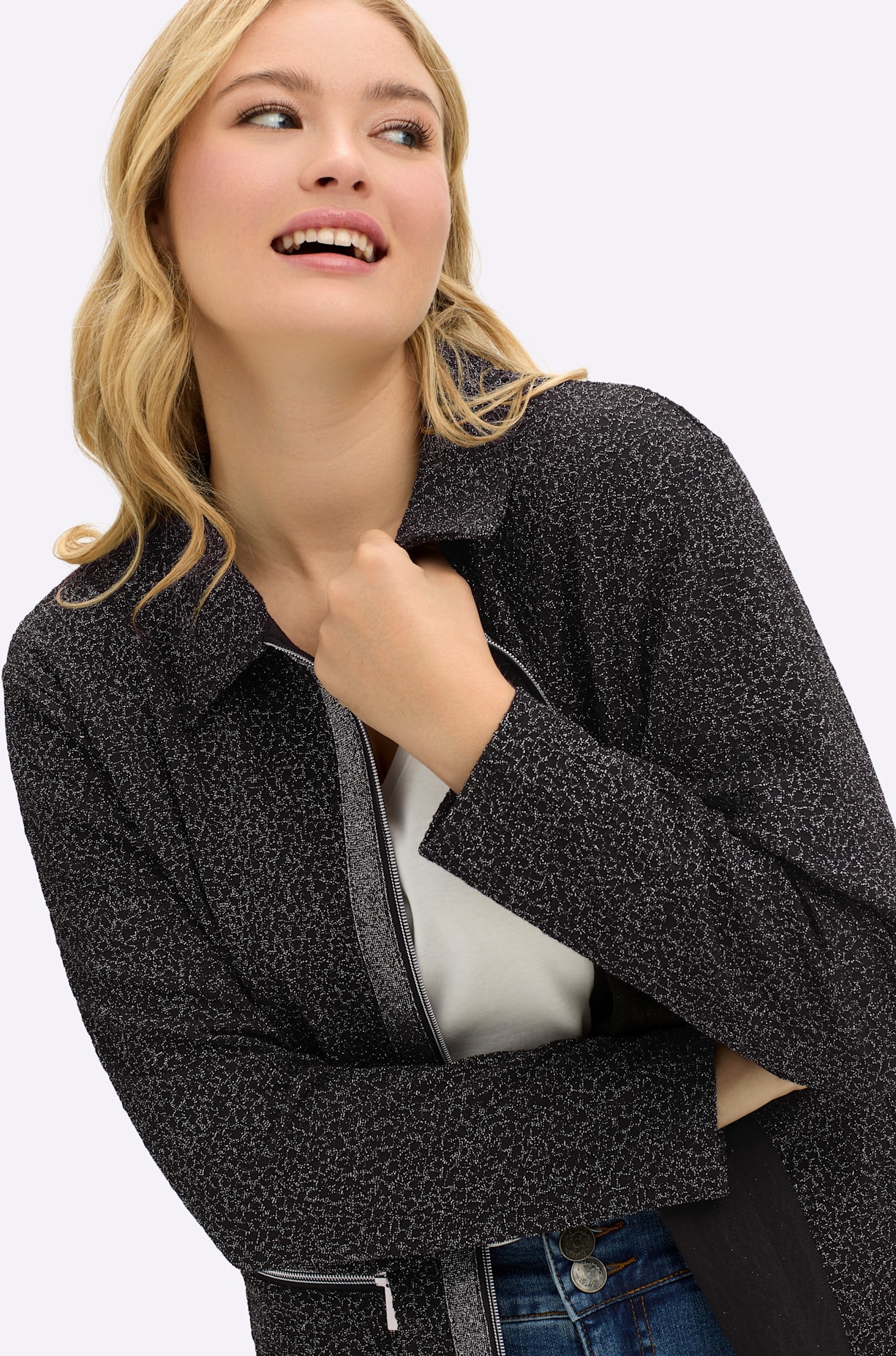 Sheego Shirtjacke »Sweatjacke«, (1 tlg.)