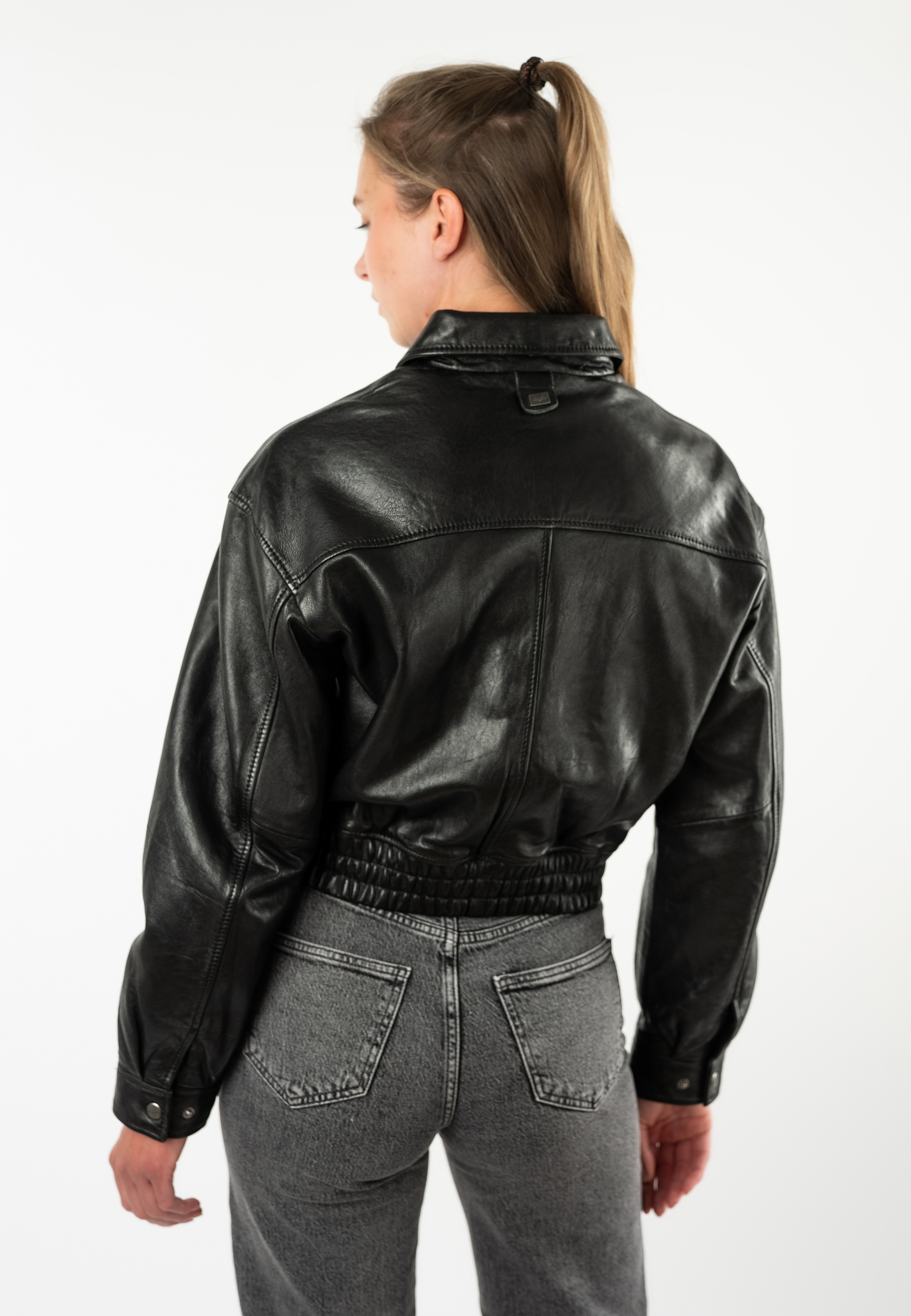 Mauritius Lederjacke »MWMarcia« mit Umlegekragen, kurze Passform