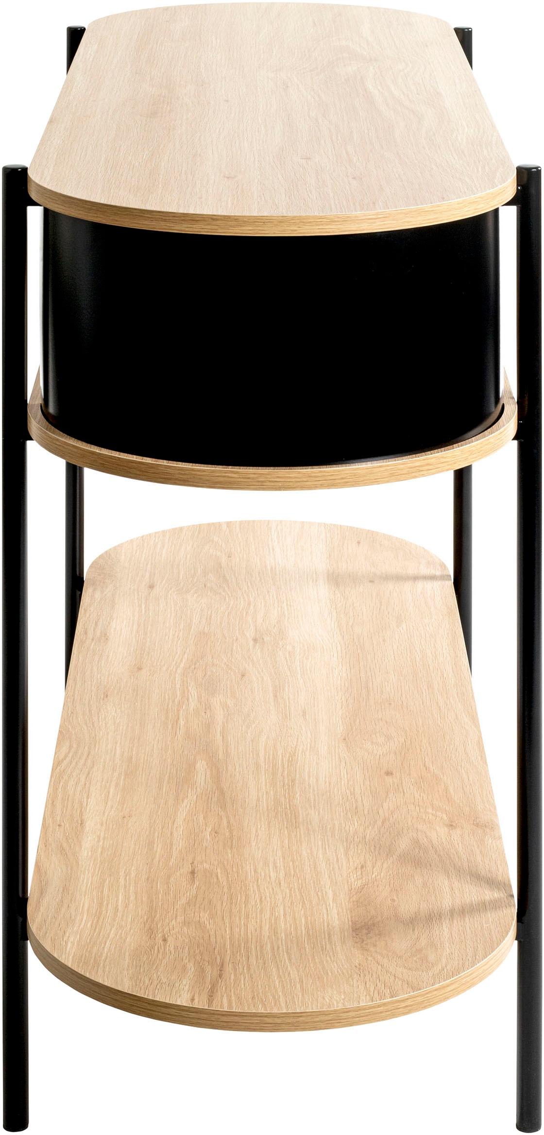 HAKU Konsolentisch »Beistelltisch« 1 Stk. tlg. oval - aus MDF Braun B/T/H 110/39/76 cm