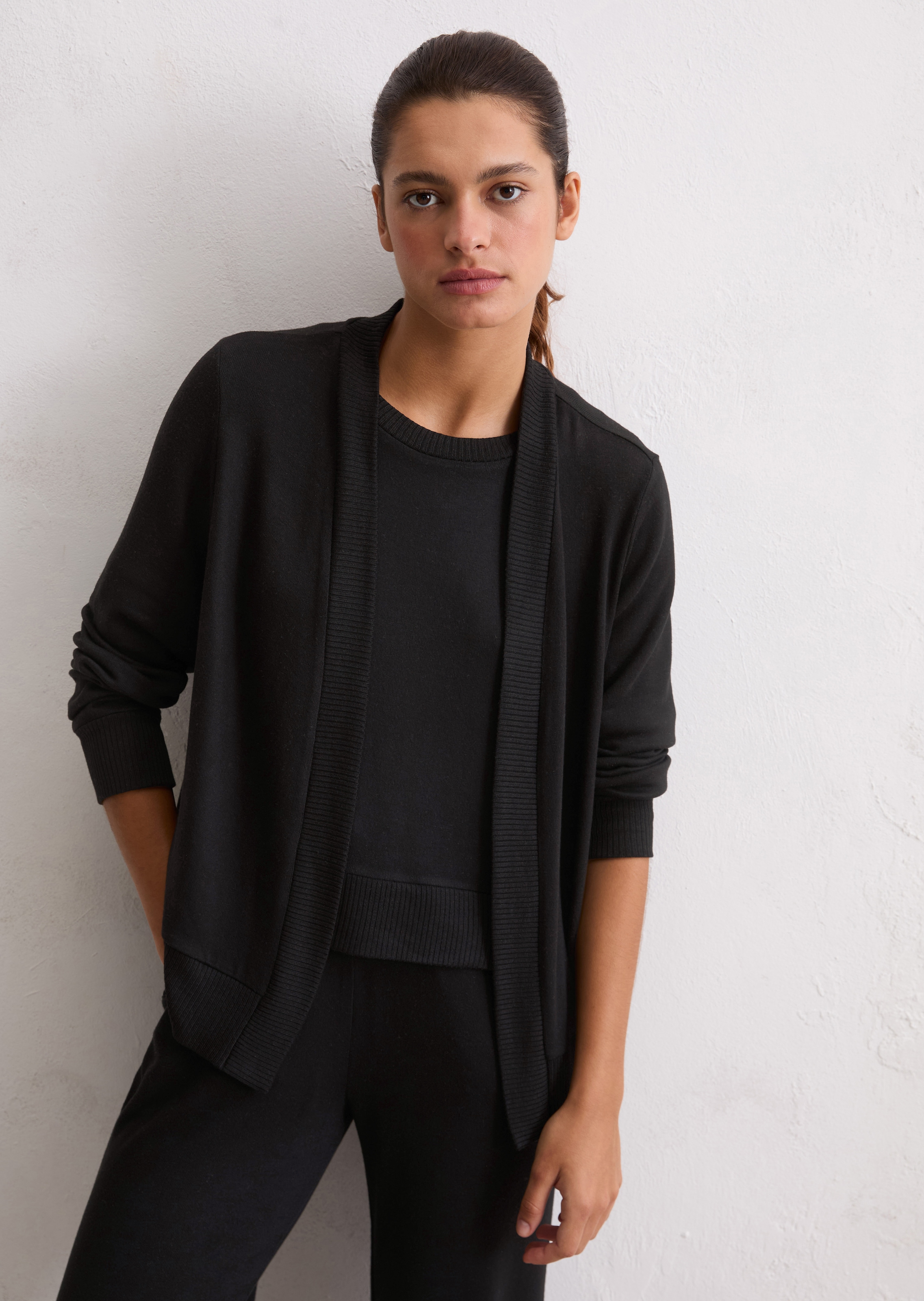 Marc OPolo Cardigan "Soft Knit" Langarm, ohne Verschluß, Feinstrick günstig online kaufen