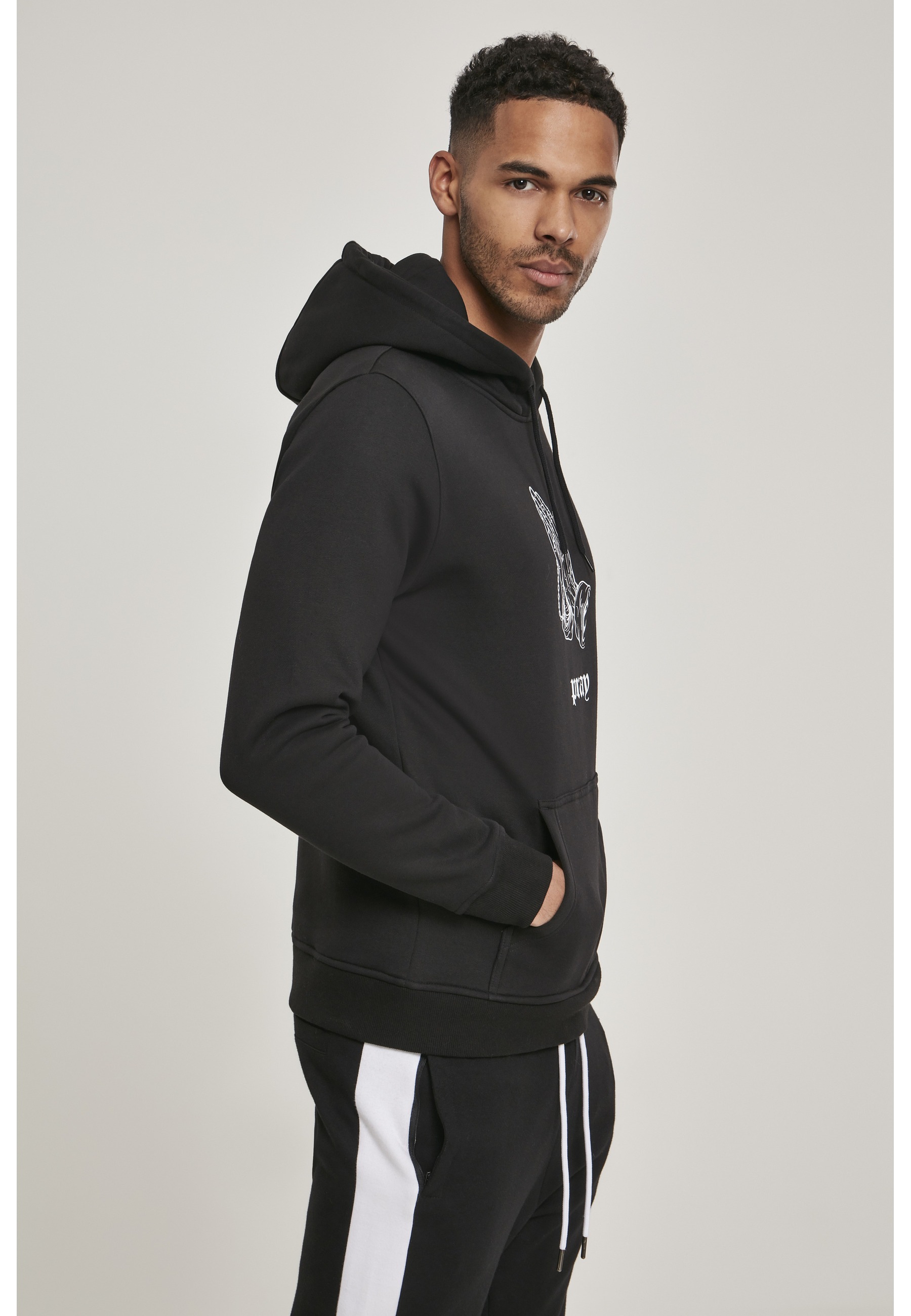 MisterTee Rundhalspullover »MisterTee Herren Dark Pray Hoody« 1 Stk.
