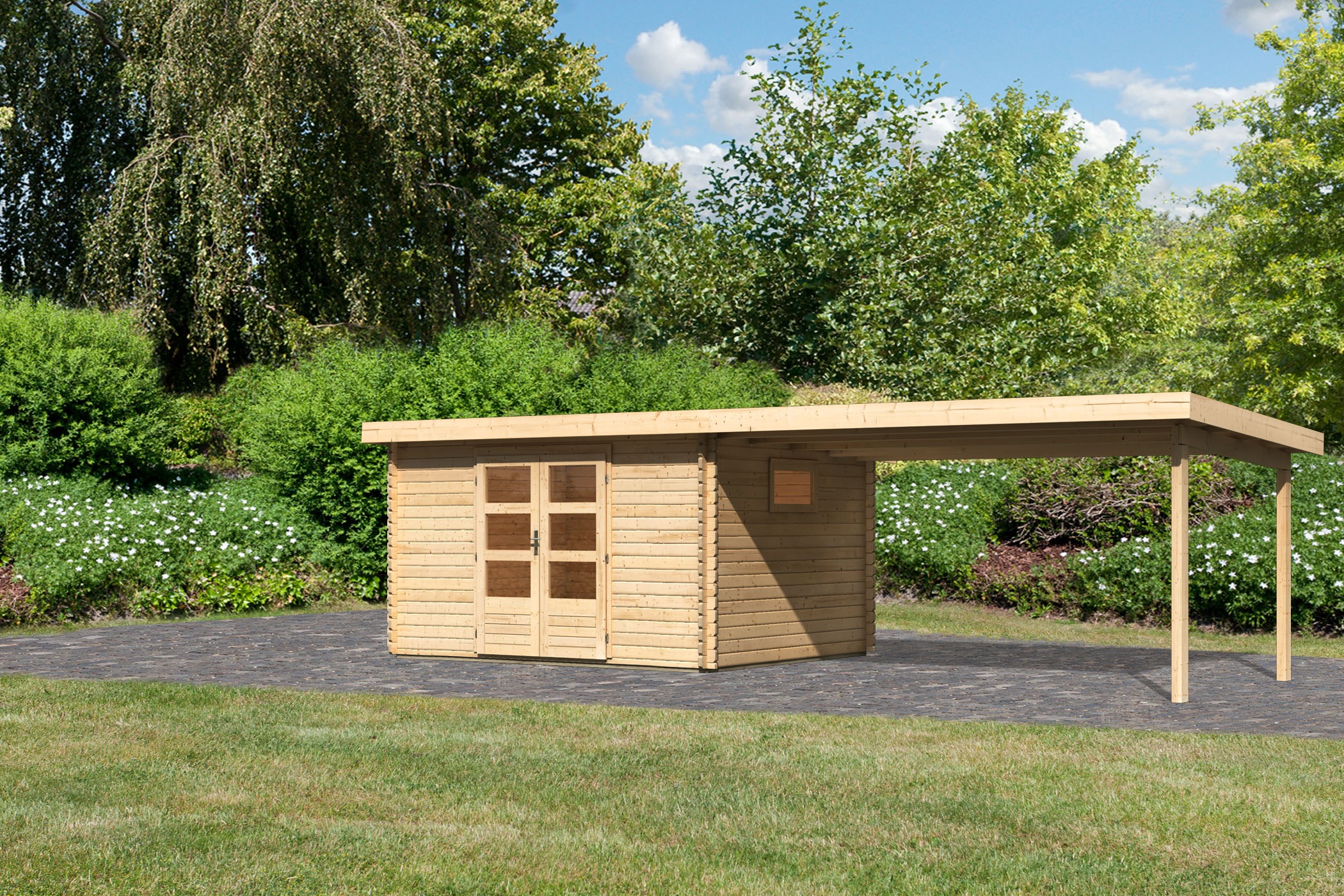 Karibu Gartenhaus »Trittau 4« aus hochwertiger nordischer Fichte