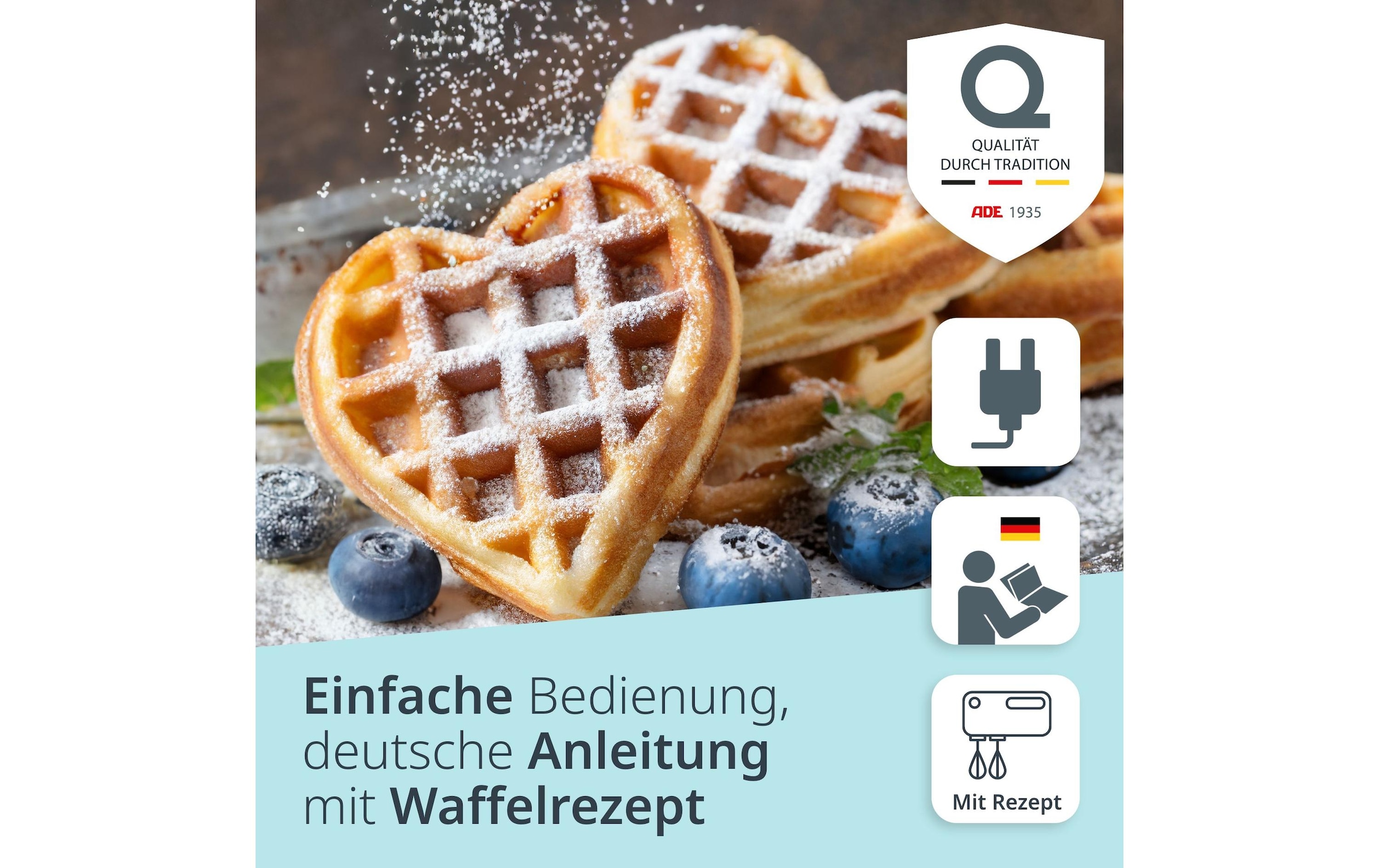 ADE Waffeleisen »KG2345« 550 W