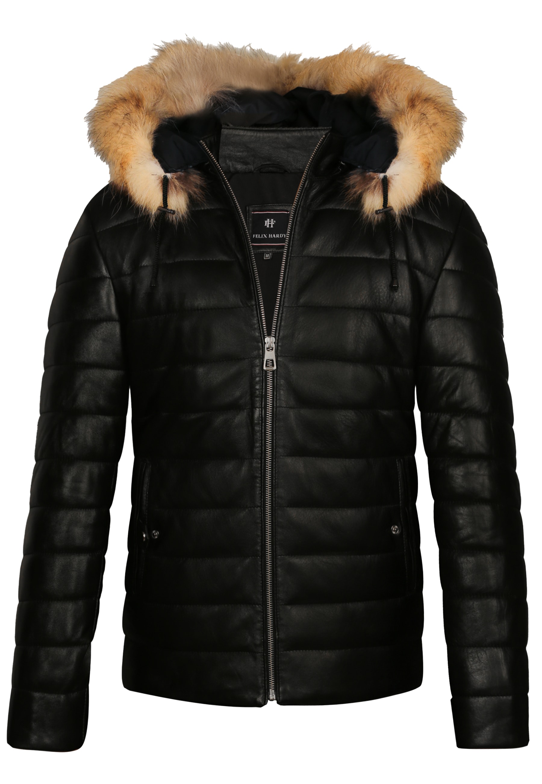 Felix Hardy Lederjacke "Lederjacke mit Kapuze und Reißverschluss" günstig online kaufen