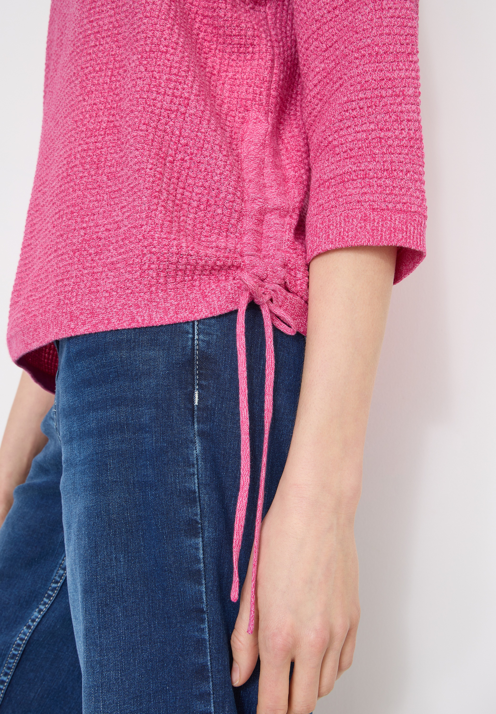 Thumbnail - Cecil 3/4 Arm-Pullover mit seitlicher Raffung und Bindebändern