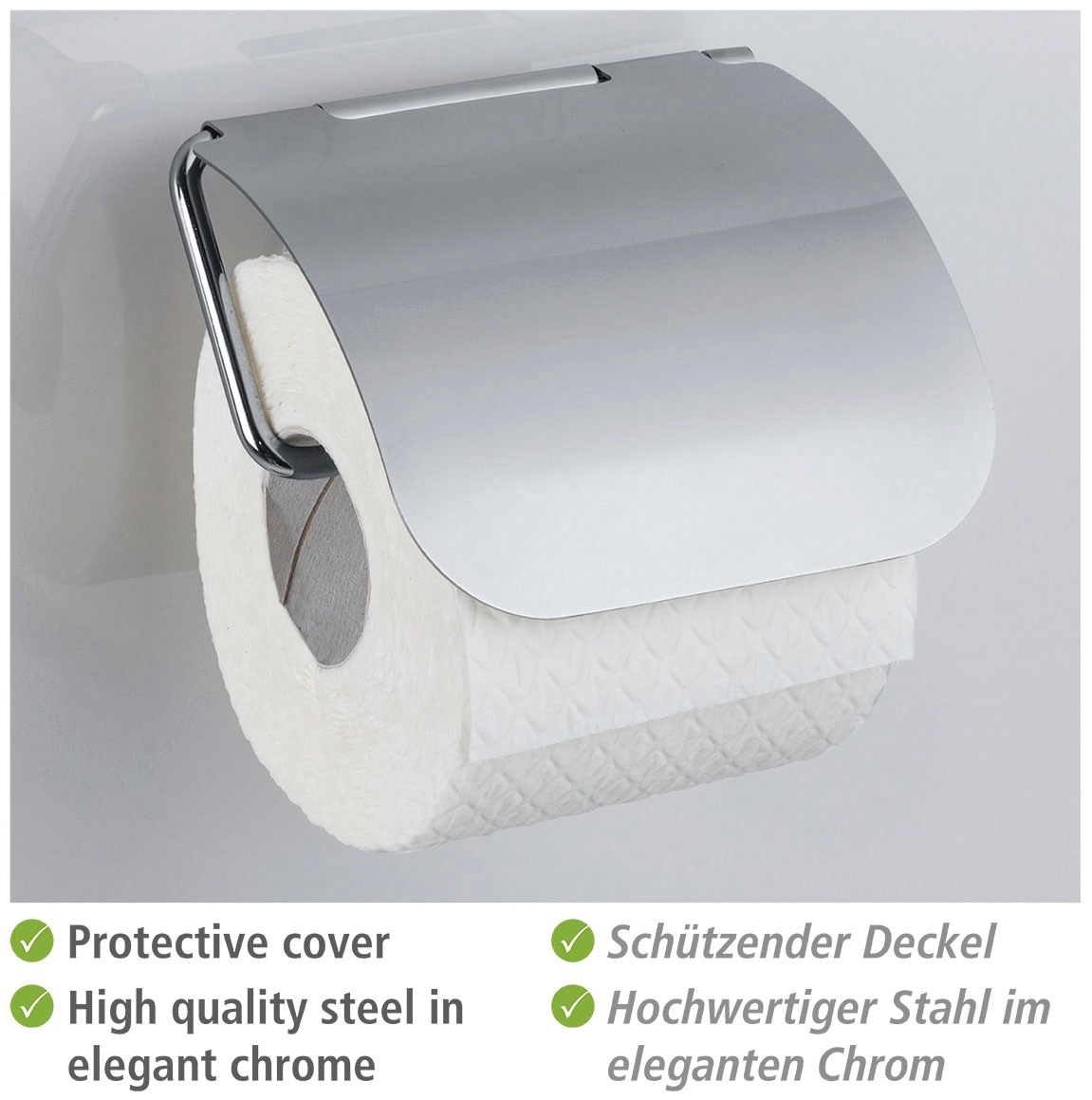 WENKO Toilettenpapierhalter »Static-Loc® Plus Deckel, Bohren BAUR mit ohne Osimo«, | Befestigen