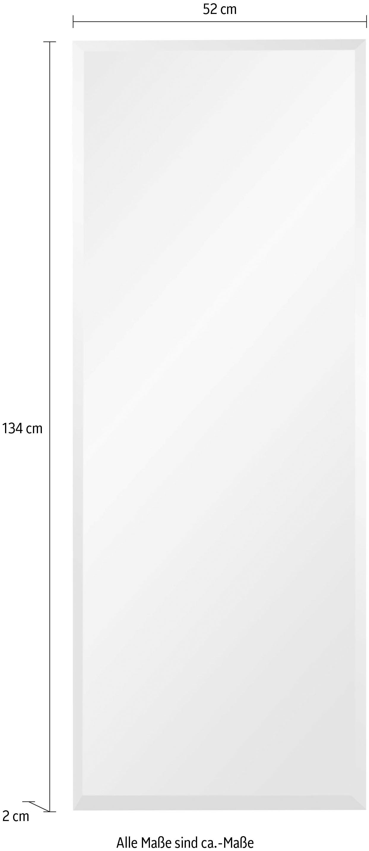 Innostyle Spiegel »Linea Spiegel, 52x134x2cm (B/H/T)«, (1 St.), große, rechteckige Spiegelfläch