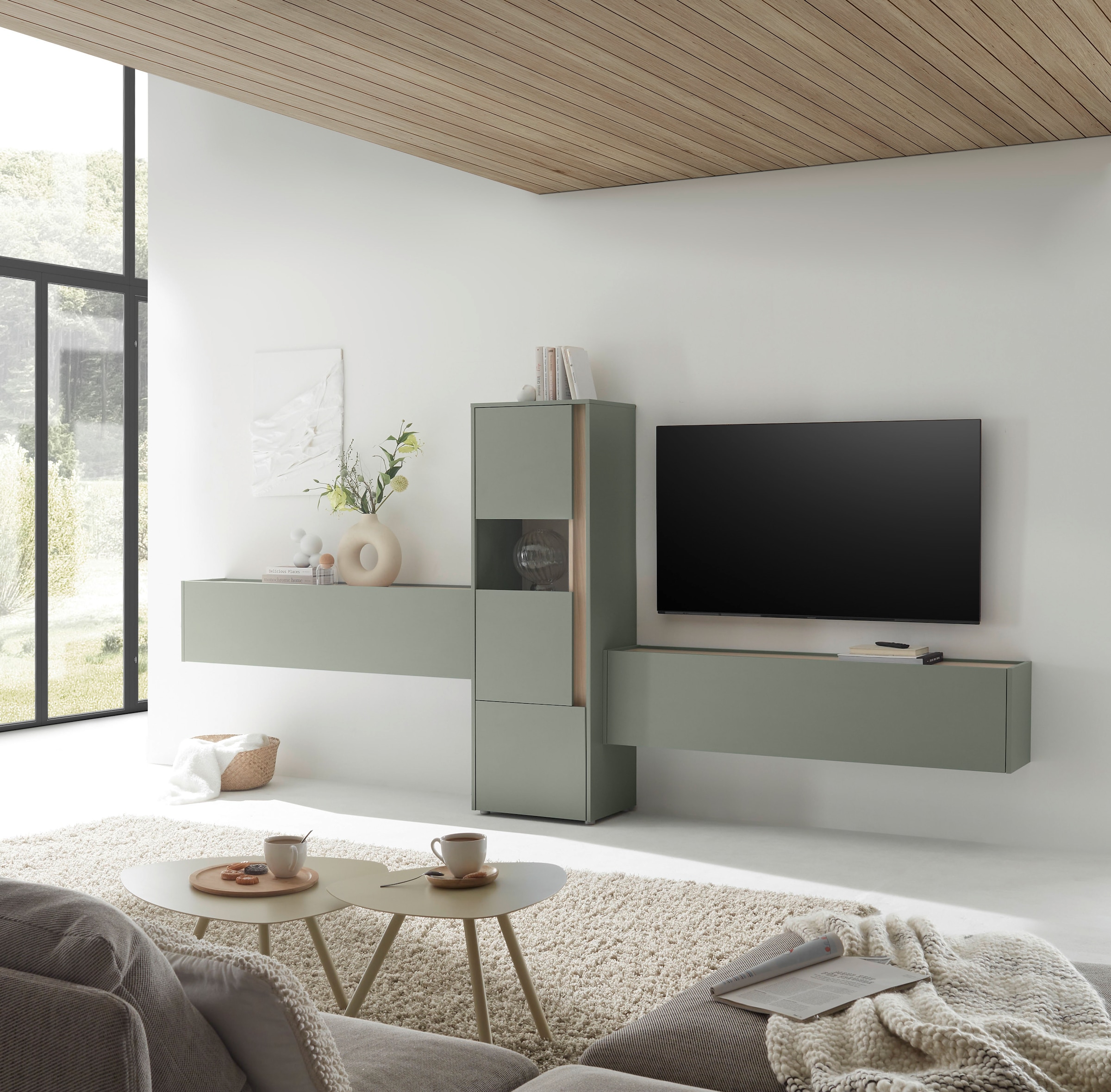 Home affaire Wohnwand »City/Giron, moderne Anbauwand, Komplettset in vielen Farben verfügbar« Set, 3 Stk. tlg.