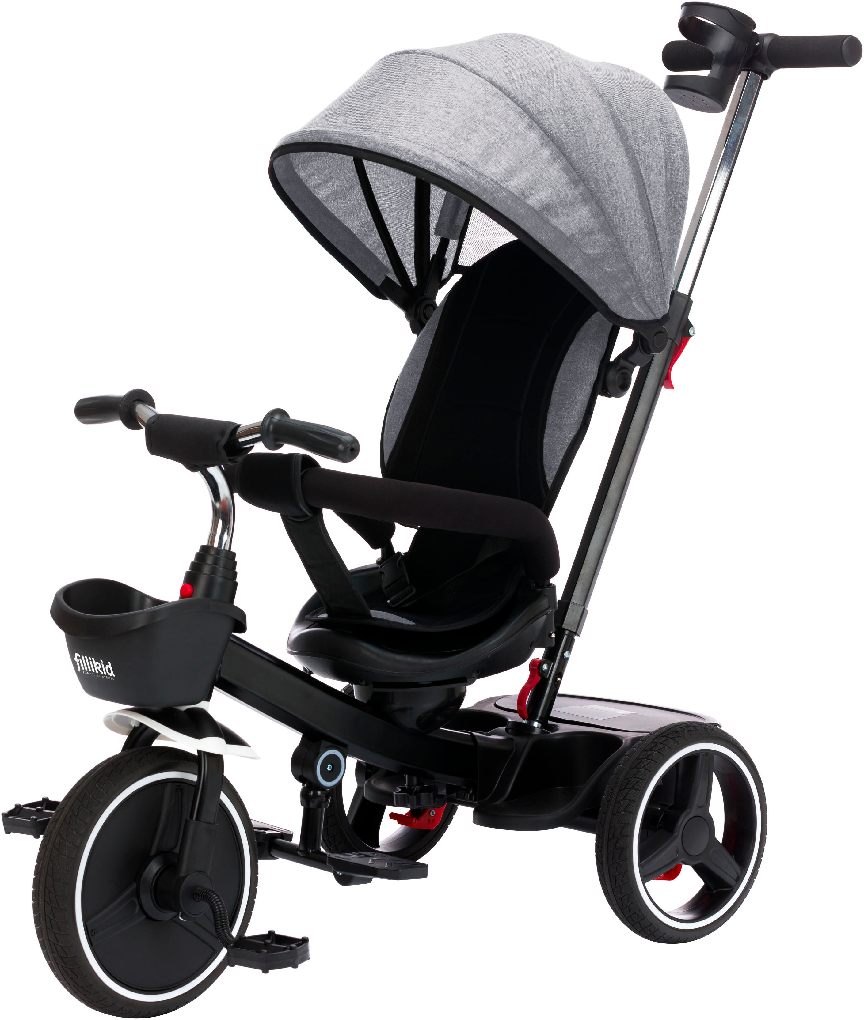 FILLIKID Kinder Dreirad "Niki 360", grau, Dreiräder