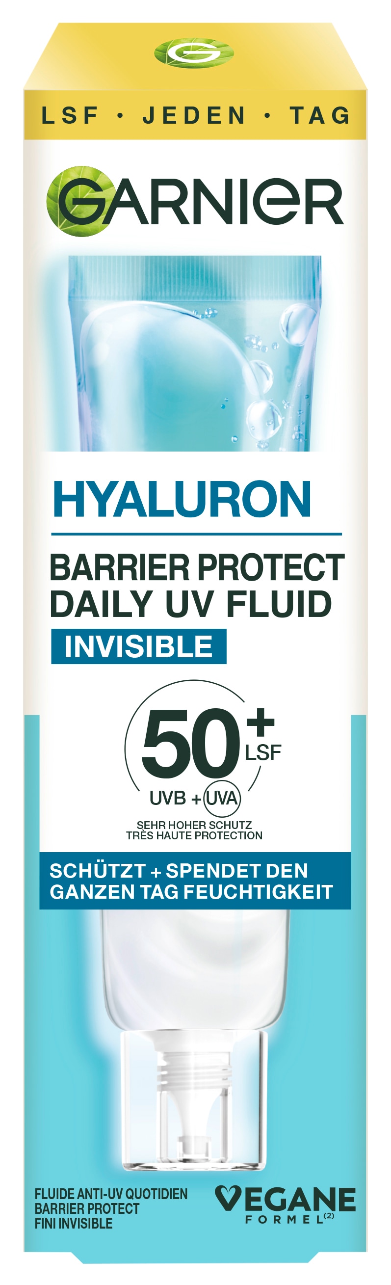 GARNIER Gesichtsfluid »Garnier Hyaluron Barrier Protect Daily UV Fluid LSF50+«