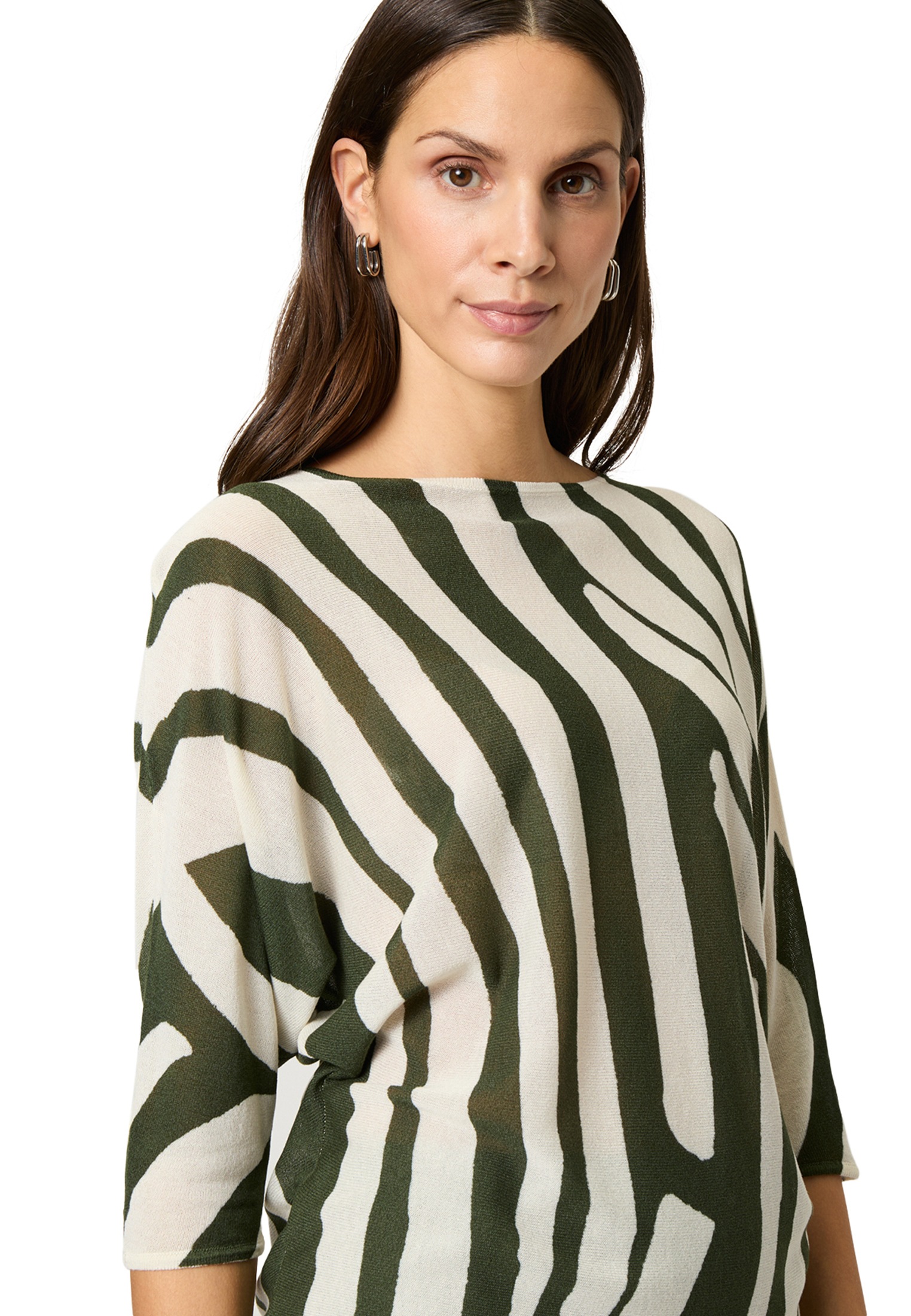 Zero Strickpullover »zero Oversized-Strickpullover mit Print«, (1 tlg.), Plain/ohne Details