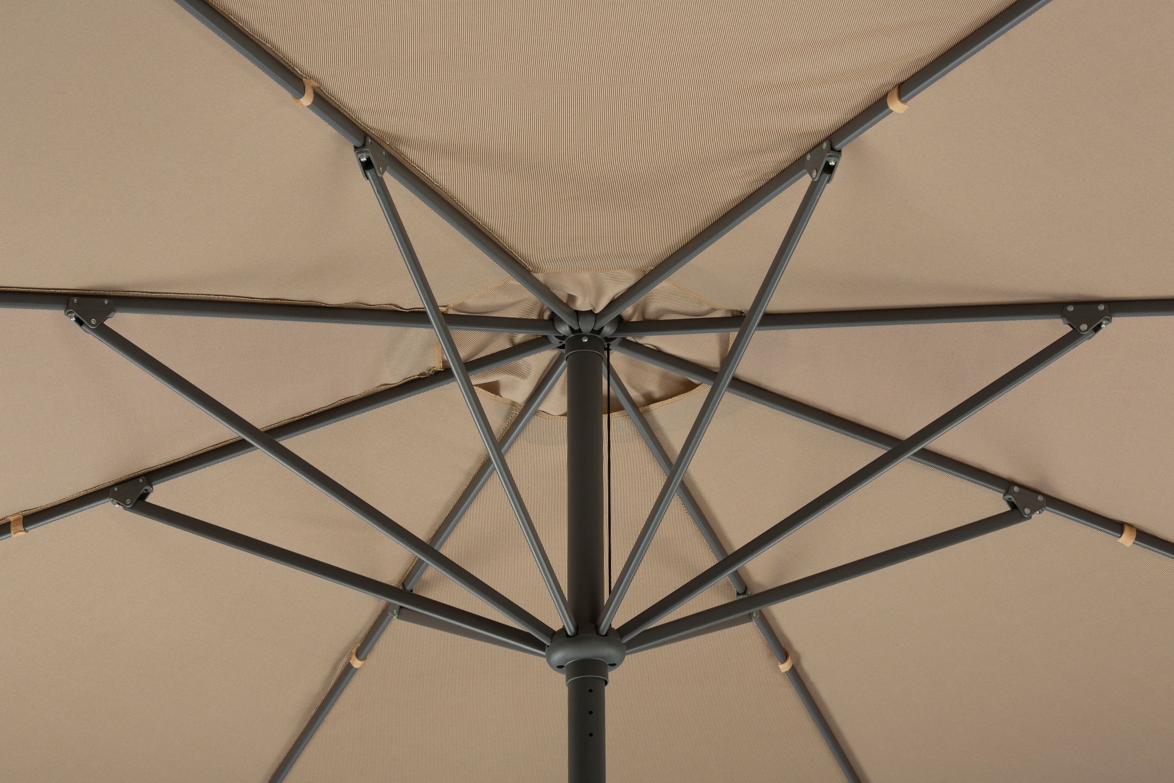 Marktschirm SCHNEIDER SCHIRME "Korsika", silbergrau, Obermaterial: 100% Polyester, Standschirme, 270 x 270 cm 3
