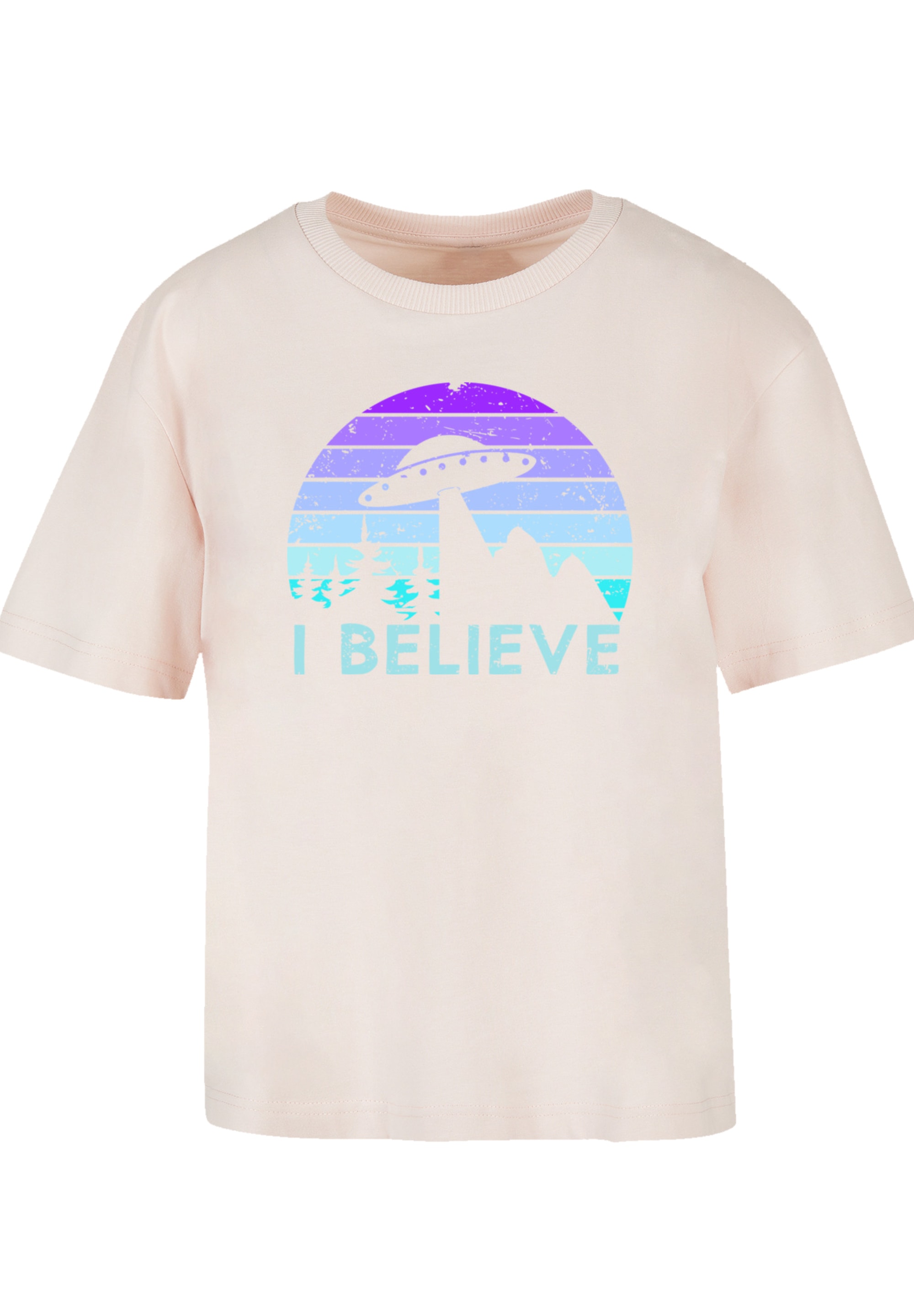 F4NT4STIC T-Shirt »I BELIEVE UFO Alien Raumschiff Retro«, Premium Qualität
