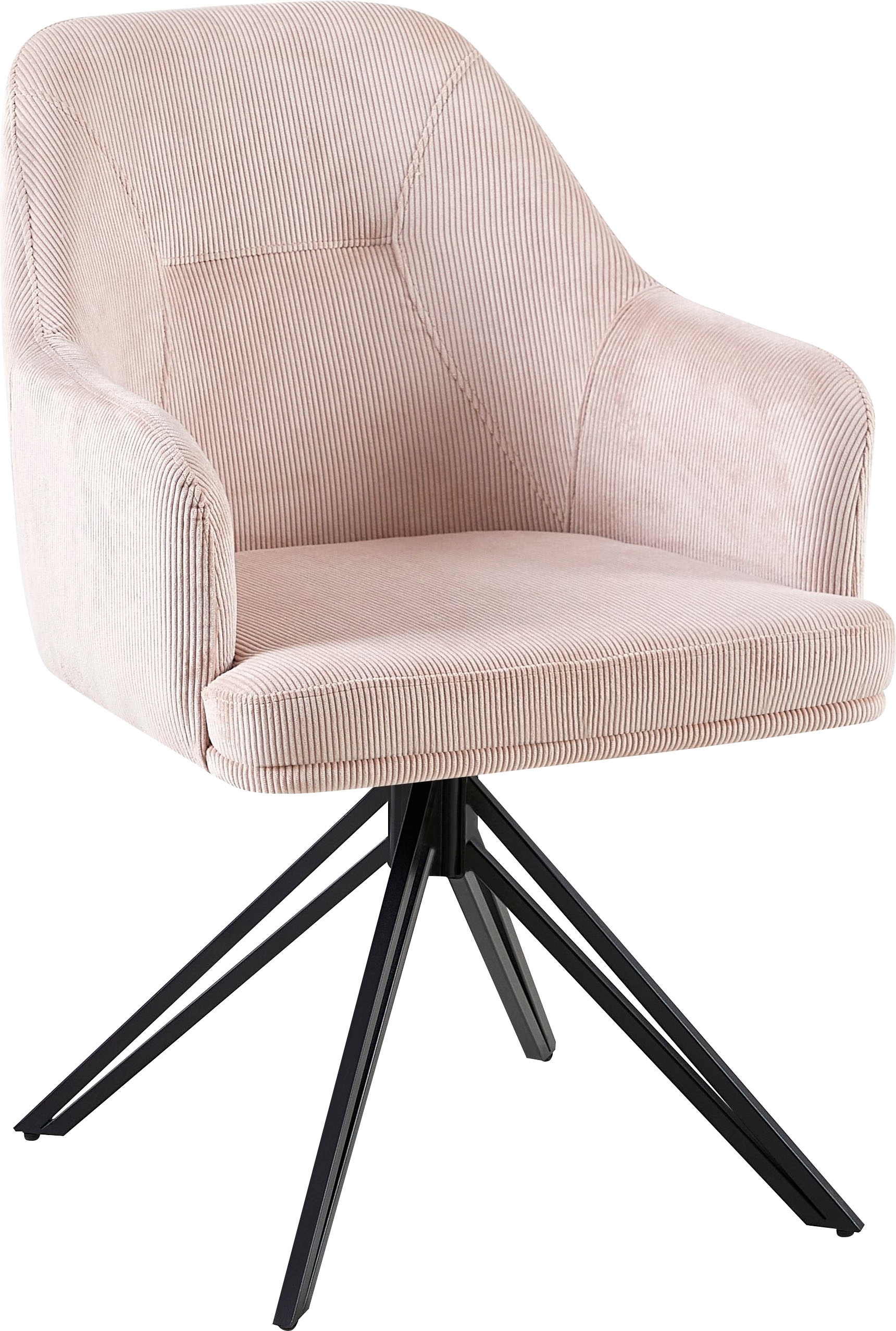 Home affaire Esszimmerstuhl "Alaro" () 2 Stk. Cord mit Drehfunktion, Armleh günstig online kaufen