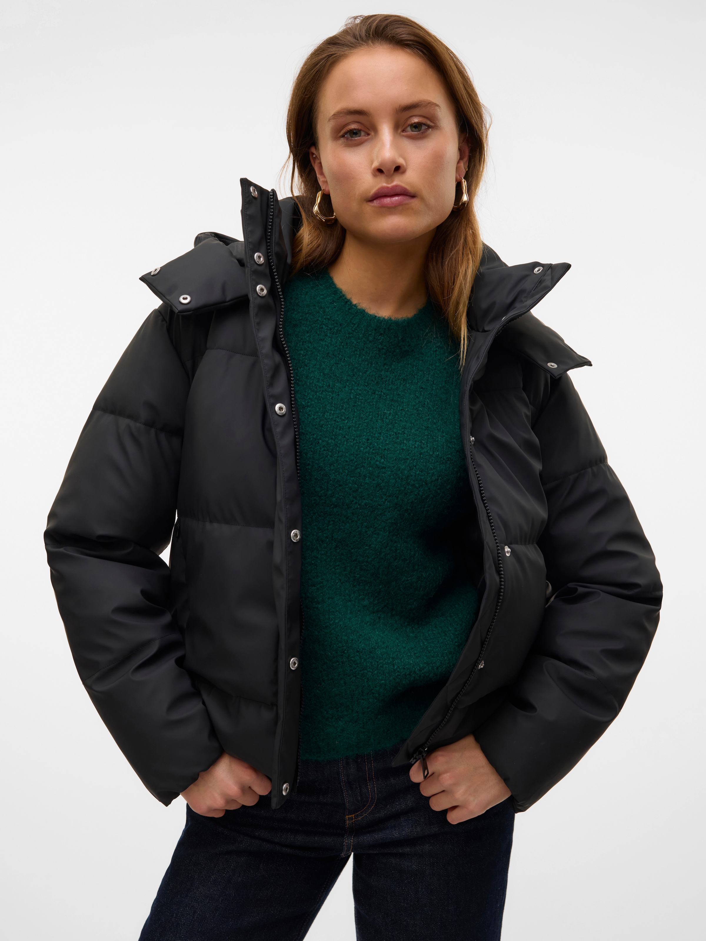 Vero Moda Steppjacke »VMGRETAKYLIE SHORT COATED JACKET NOOS«, mit Kapuze