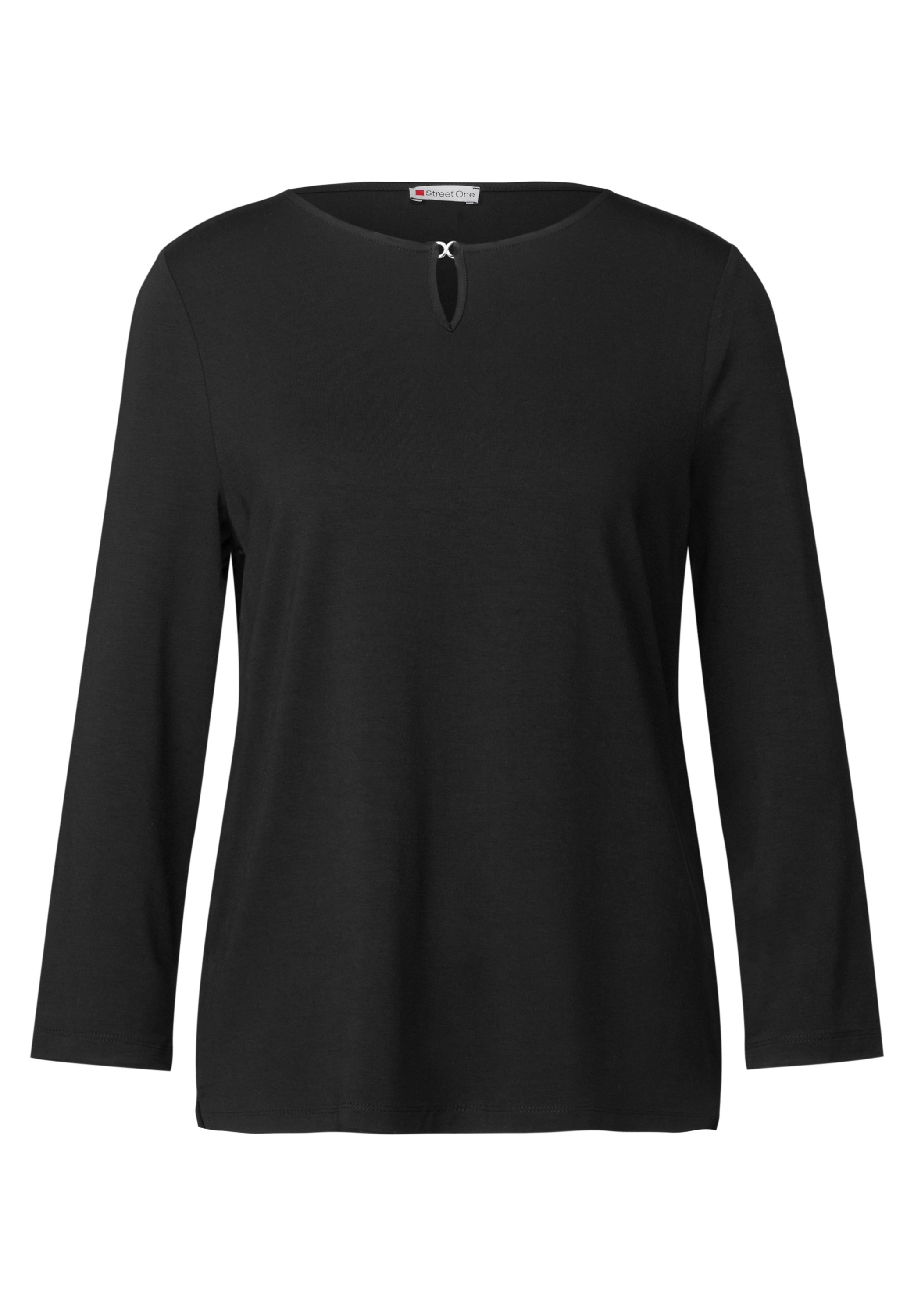 STREET ONE Rundhalsshirt, aus strecthigem Viskosematerial
