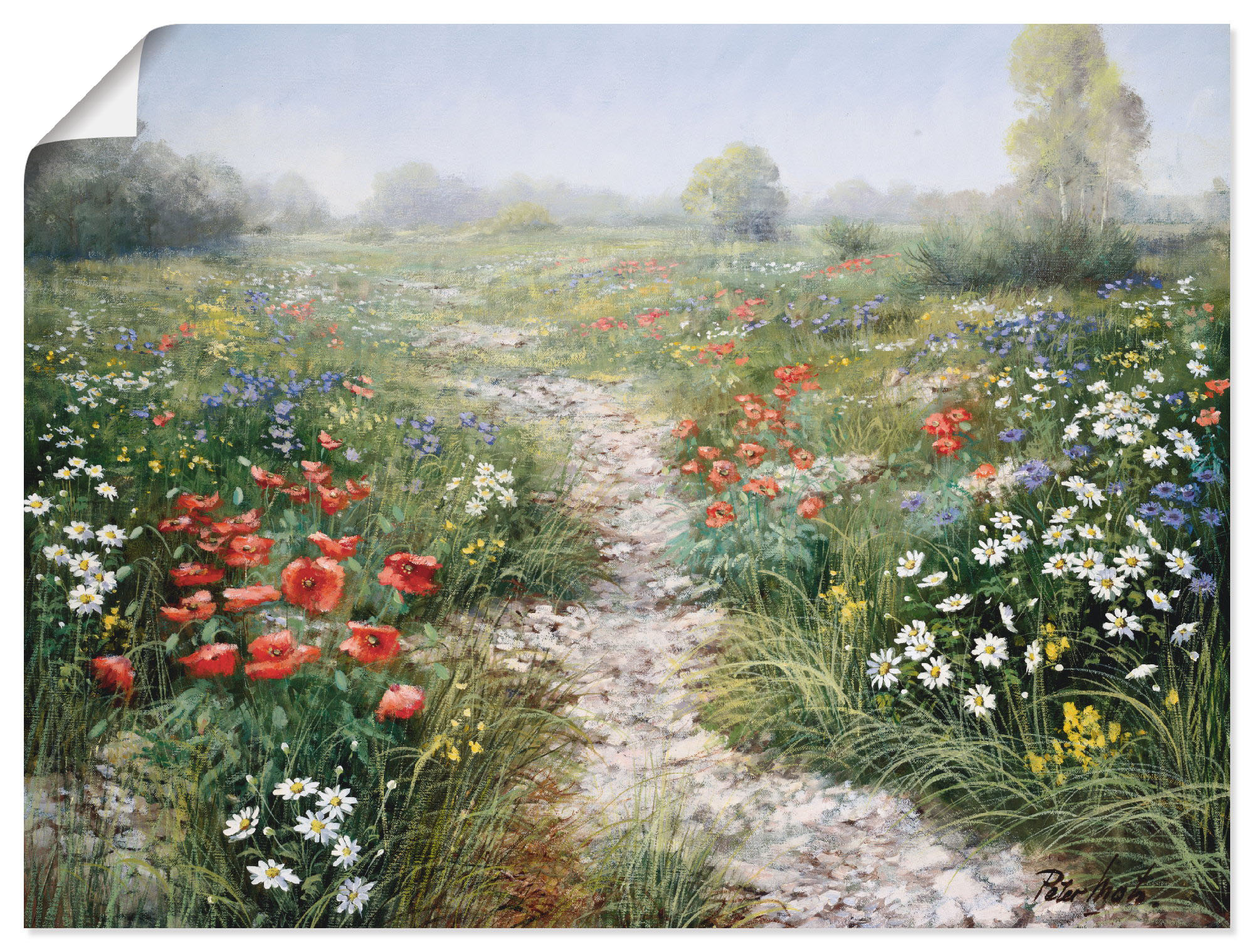 Artland Wandbild "Dichte der Natur" Blumenwiese 1 Stk. tlg. als Leinwandbild, Poster in verschied. Größen