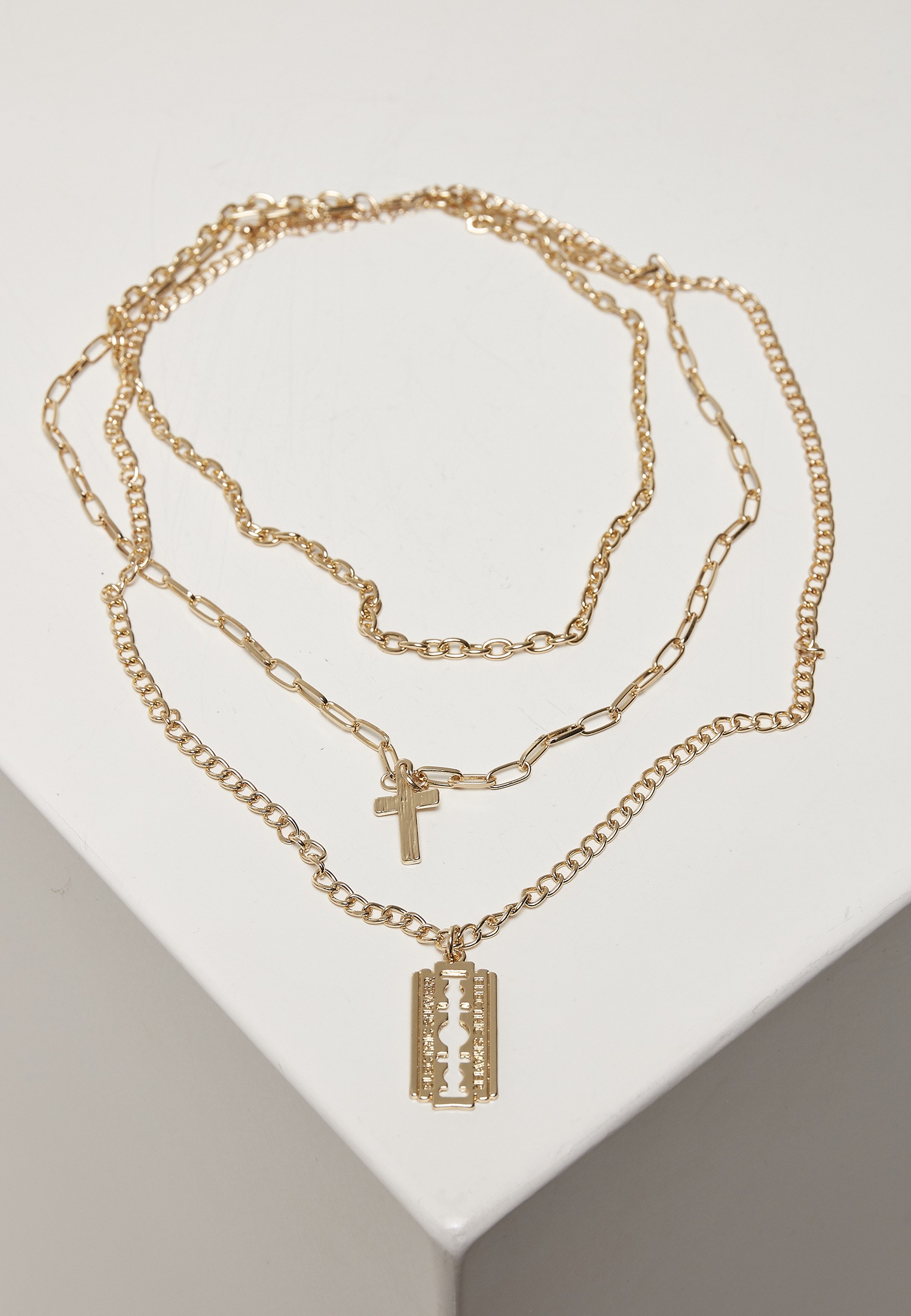 URBAN CLASSICS Edelstahlkette »Accessoires Razor Blade Necklace« online  bestellen | BAUR