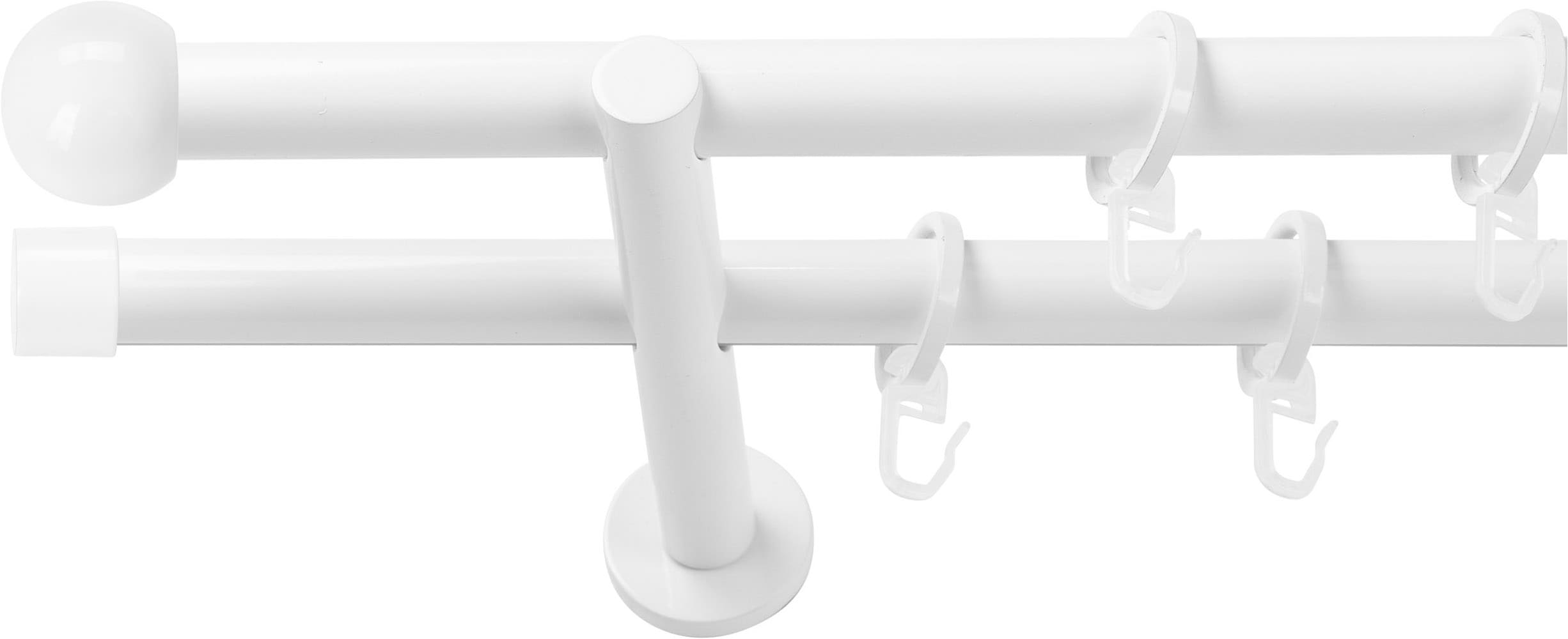 SN DECO GROUP Gardinenstange Ø 19 mm 2 läufig-läufig Fixmaß;kürzbar