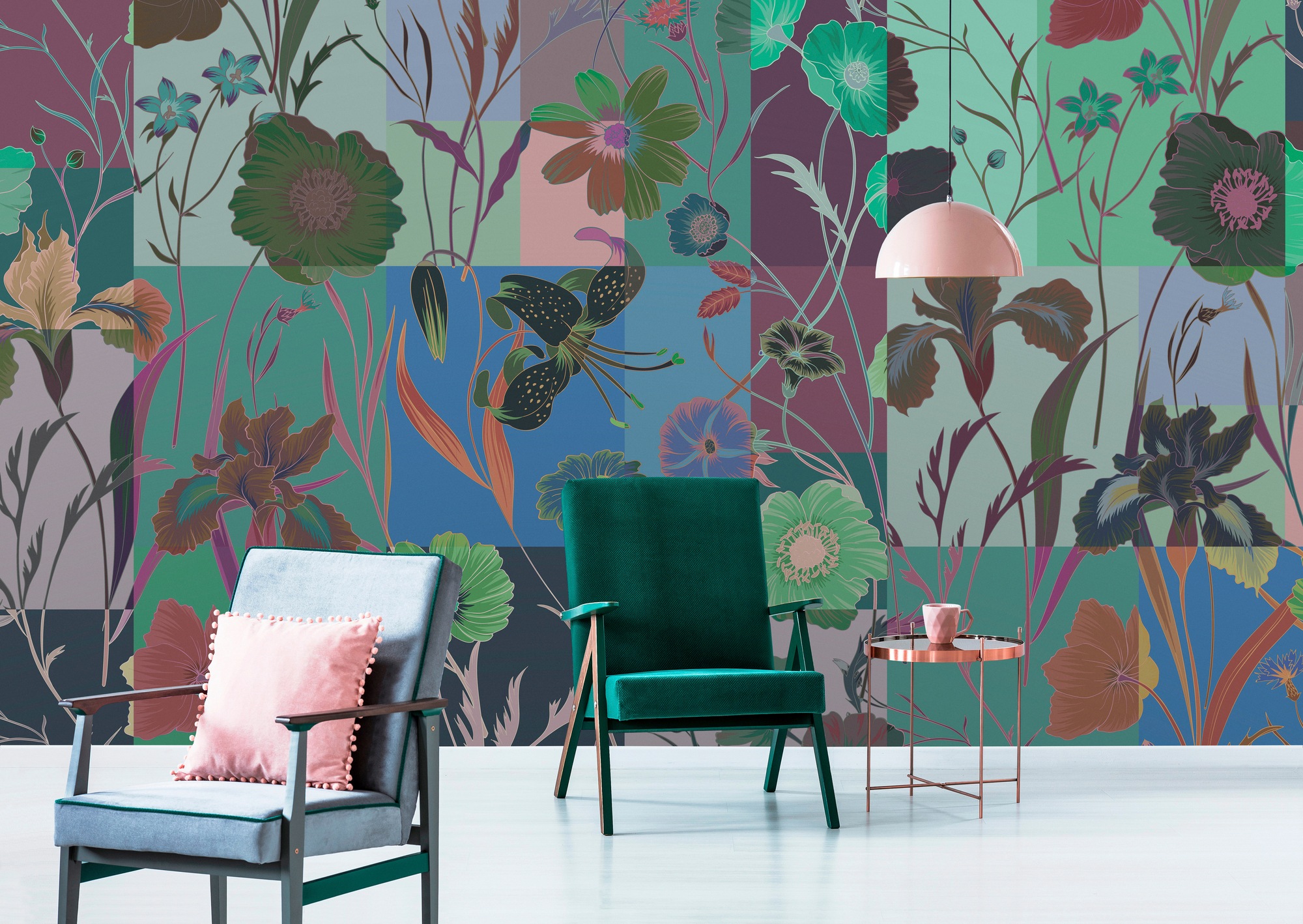 living walls Fototapete "Walls by Patel Floral Patch 2" glatt Vlies, Wand, günstig online kaufen