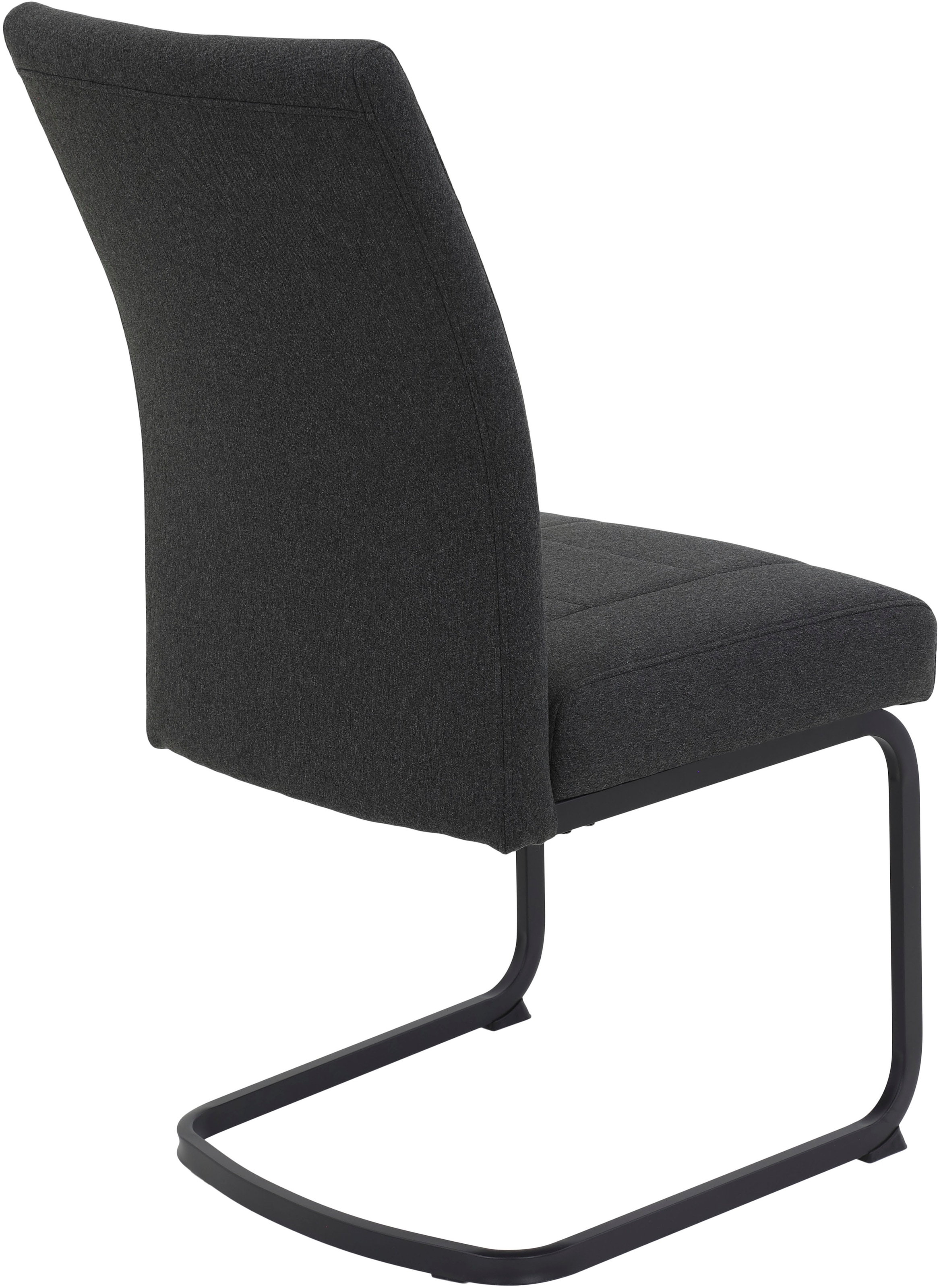 HELA Freischwinger »BRINDISI, Esszimmerstuhl«, (Set), 4 St., Webstoff-Flachgewebe, XL-Sitz,Federkorb,140kg belastbar,Zertifizierter "Waterfree" Stoff