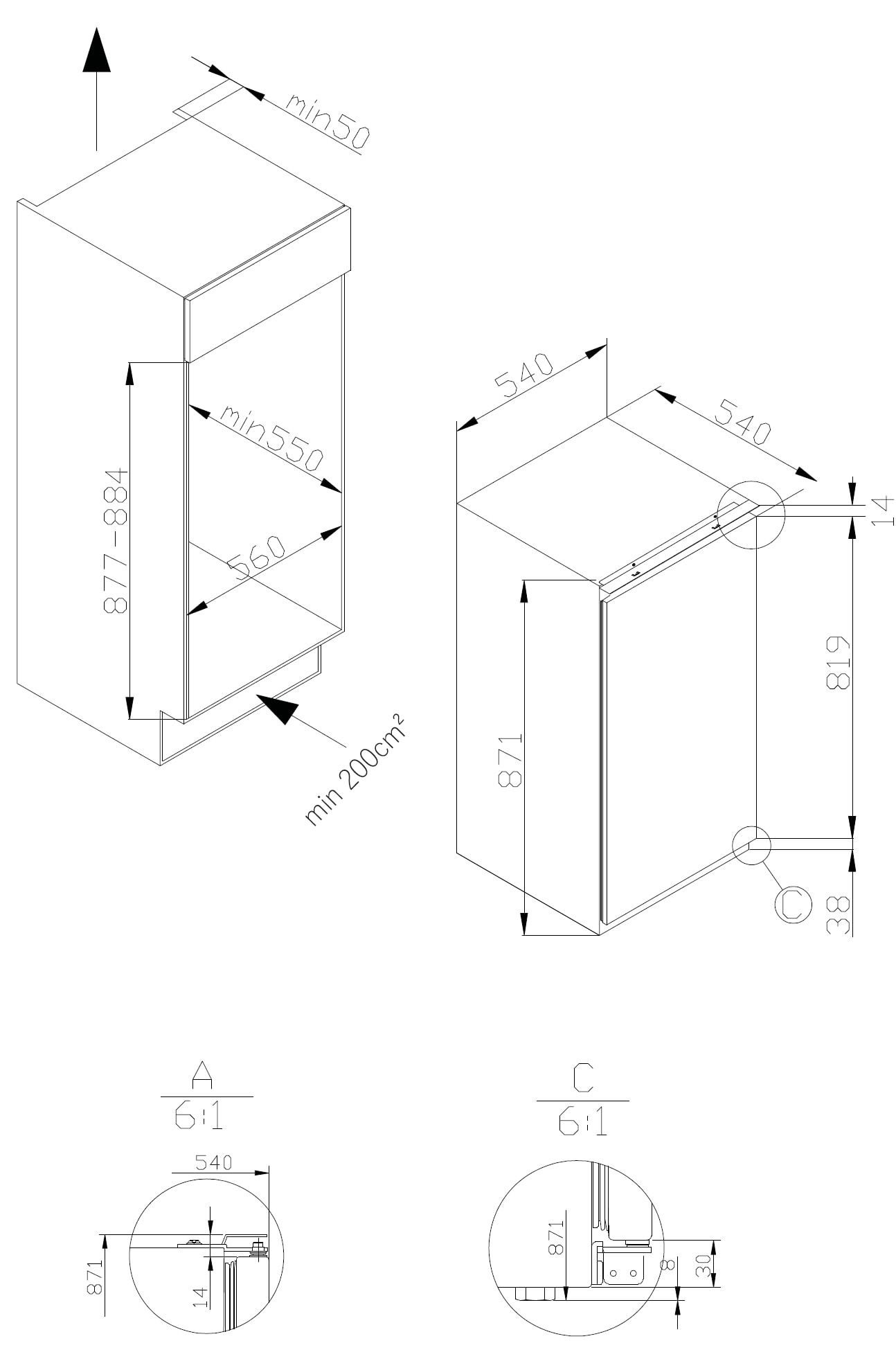 Amica Einbaugefrierschrank »EGS 16173/1 / BZ138.4i(E)« 87,1 cm hoch 54 cm breit