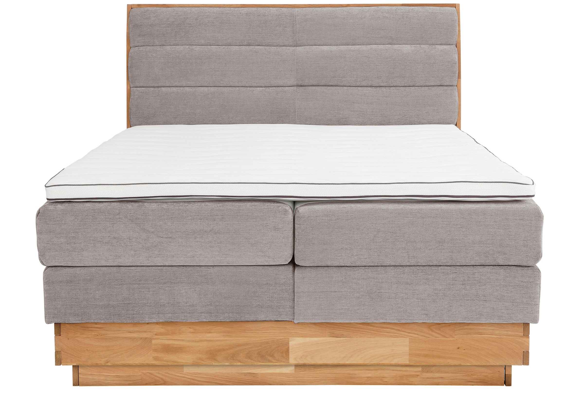 OTTO products Boxspringbett »Jenna«, ohne LED-Beleuchtung, mit zertifizierten, recycelten Bezugsstoffen