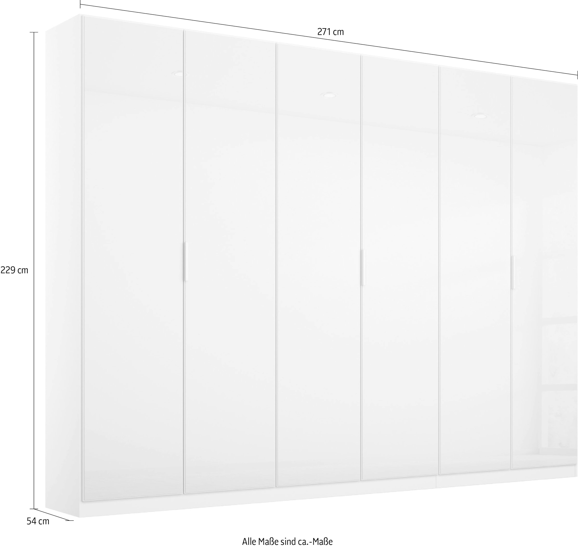 rauch Drehtürenschrank »Kleiderschrank Schrank Garderobe KOLUNA mit hochwertiger Glasfront«, inkl. 2 Innenschubladen sowie extra Einlegeböden MADE IN GERMANY